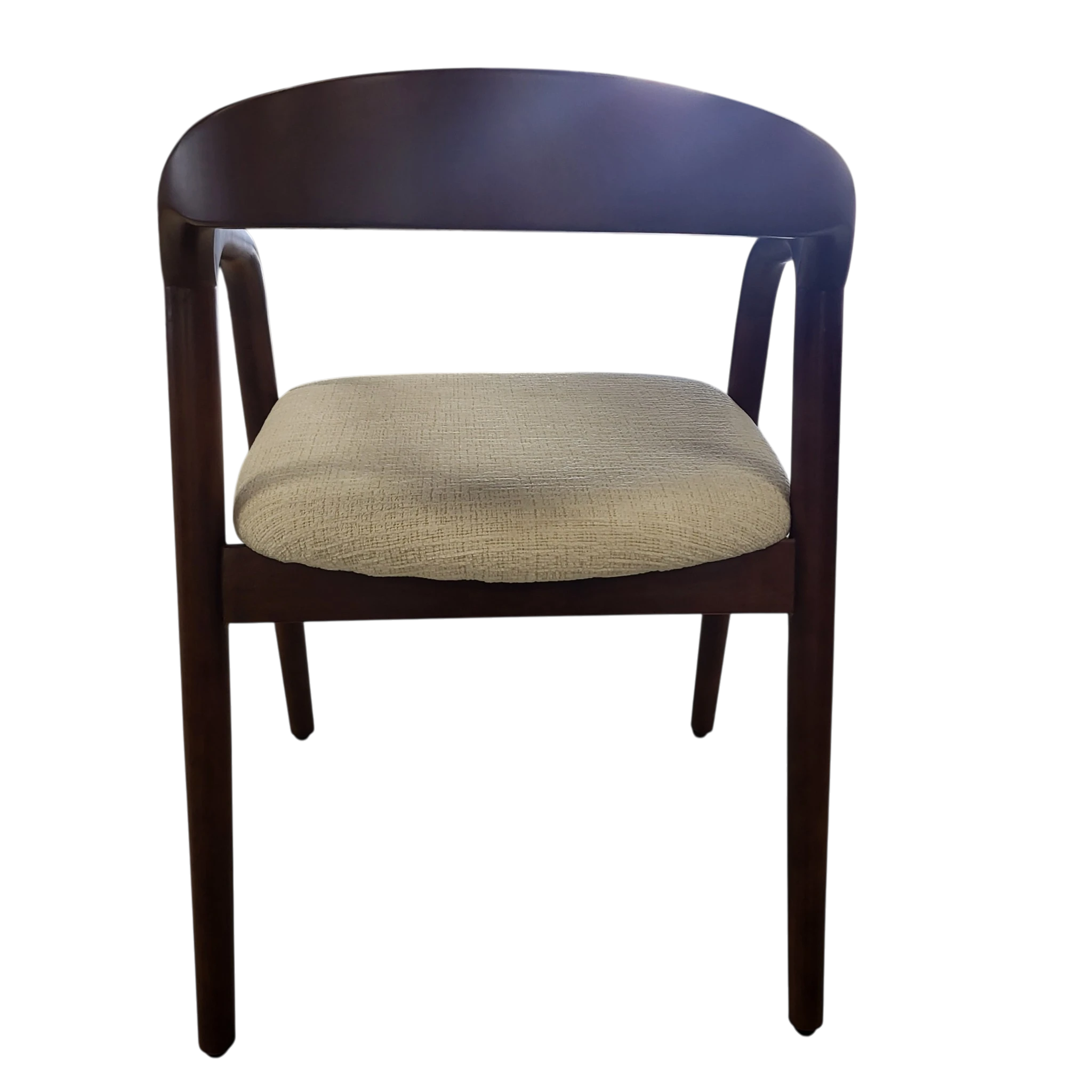 Chaise noyer massif carlyon - Tissu marbella beige SKU 69.