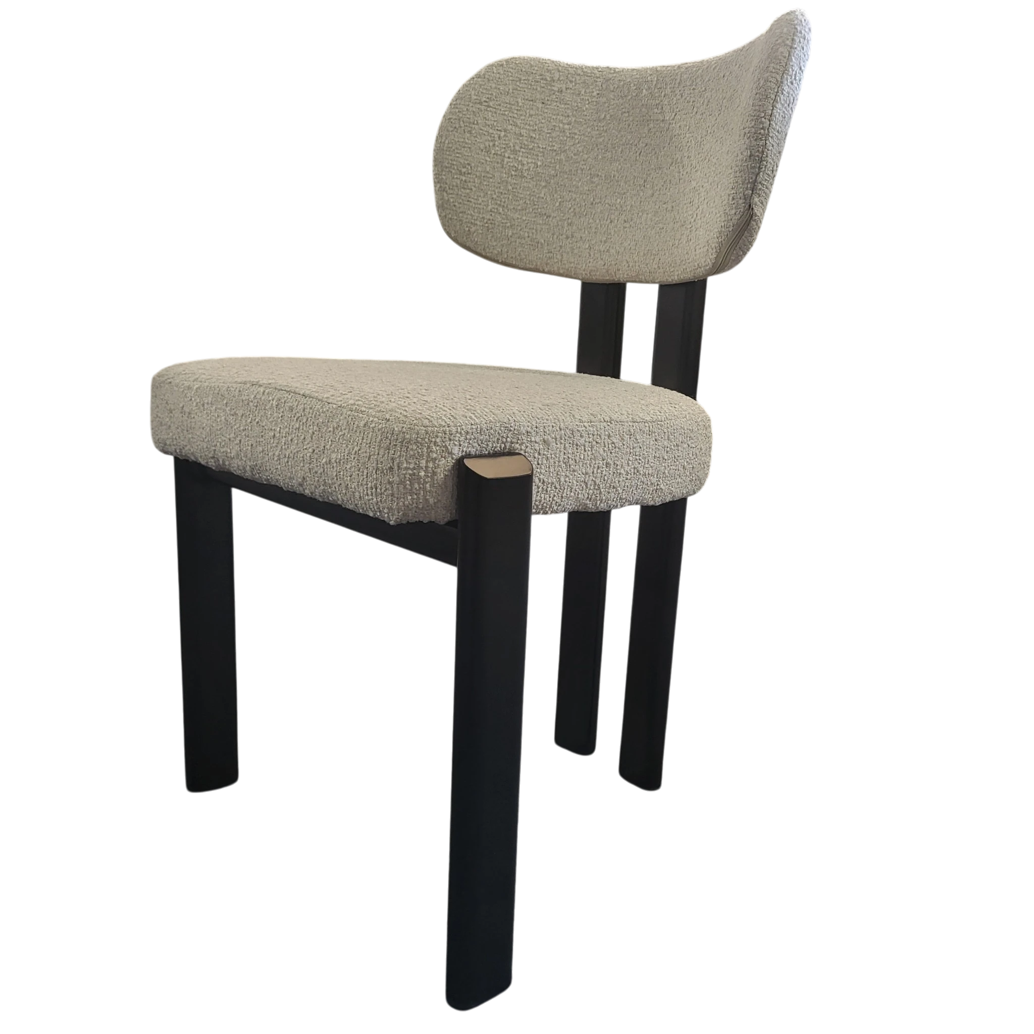 Chaise HERA taupe -  Pieds Noir REF 73.