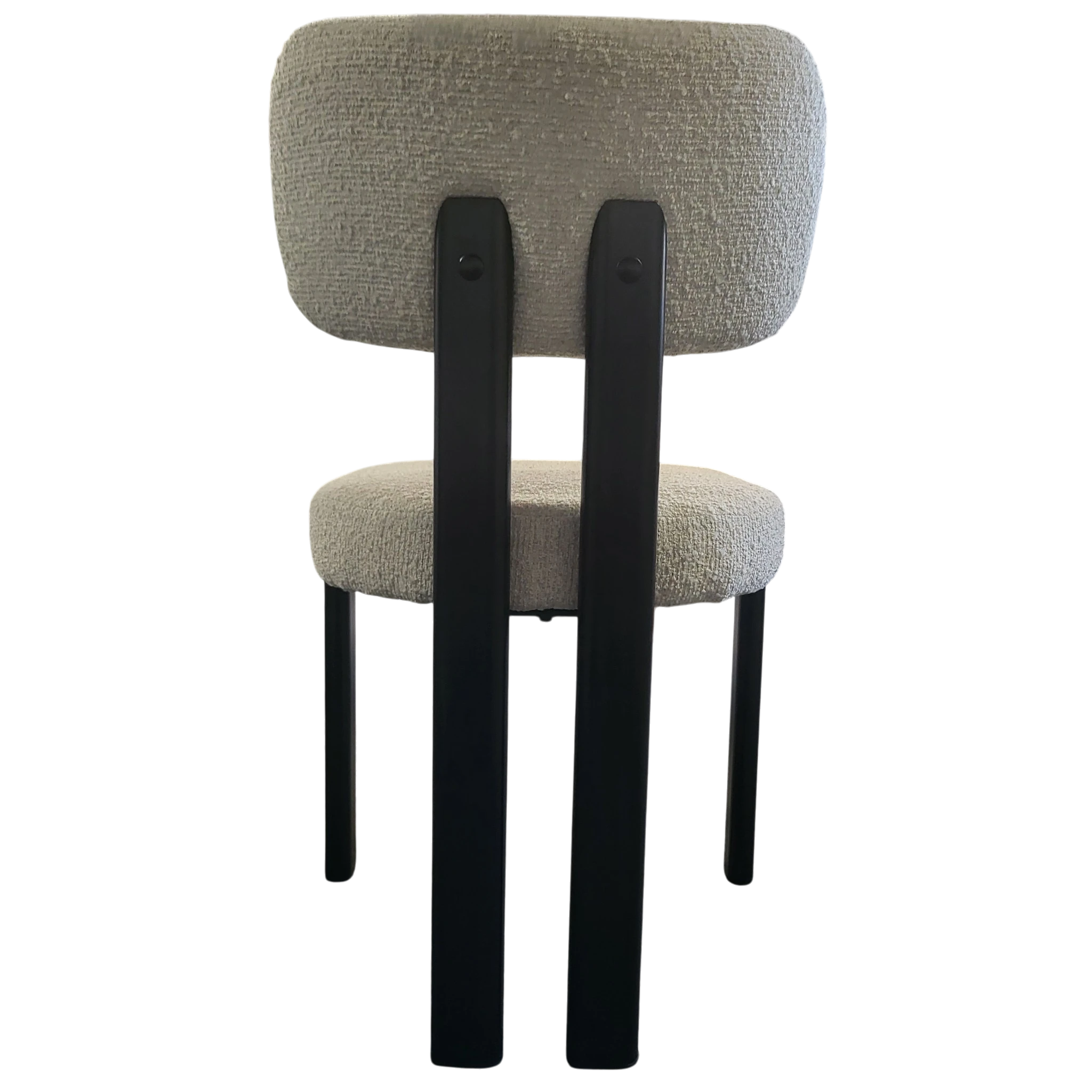 Chaise HERA taupe -  Pieds Noir REF 73.