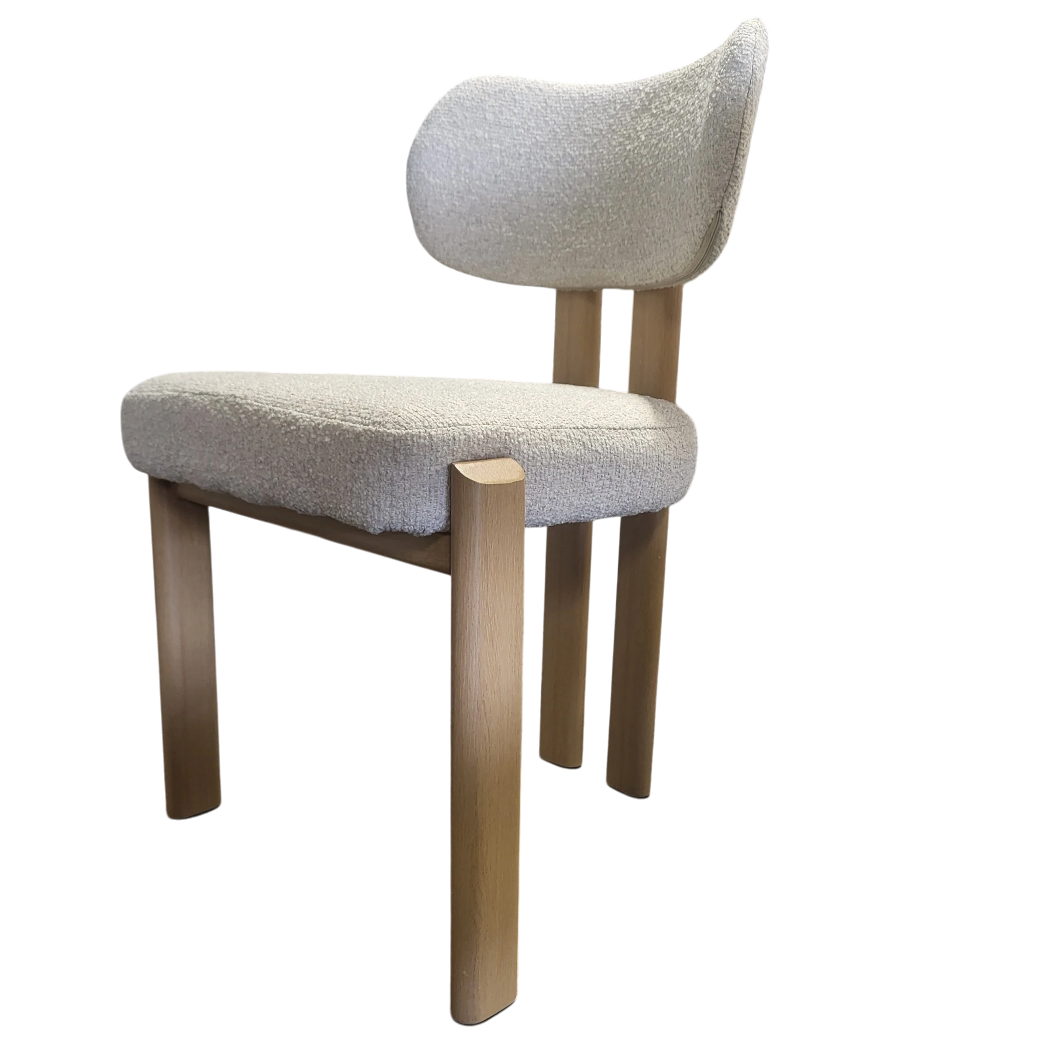 Chaise HERA taupe -  Pieds en bois de chêne REF 28.