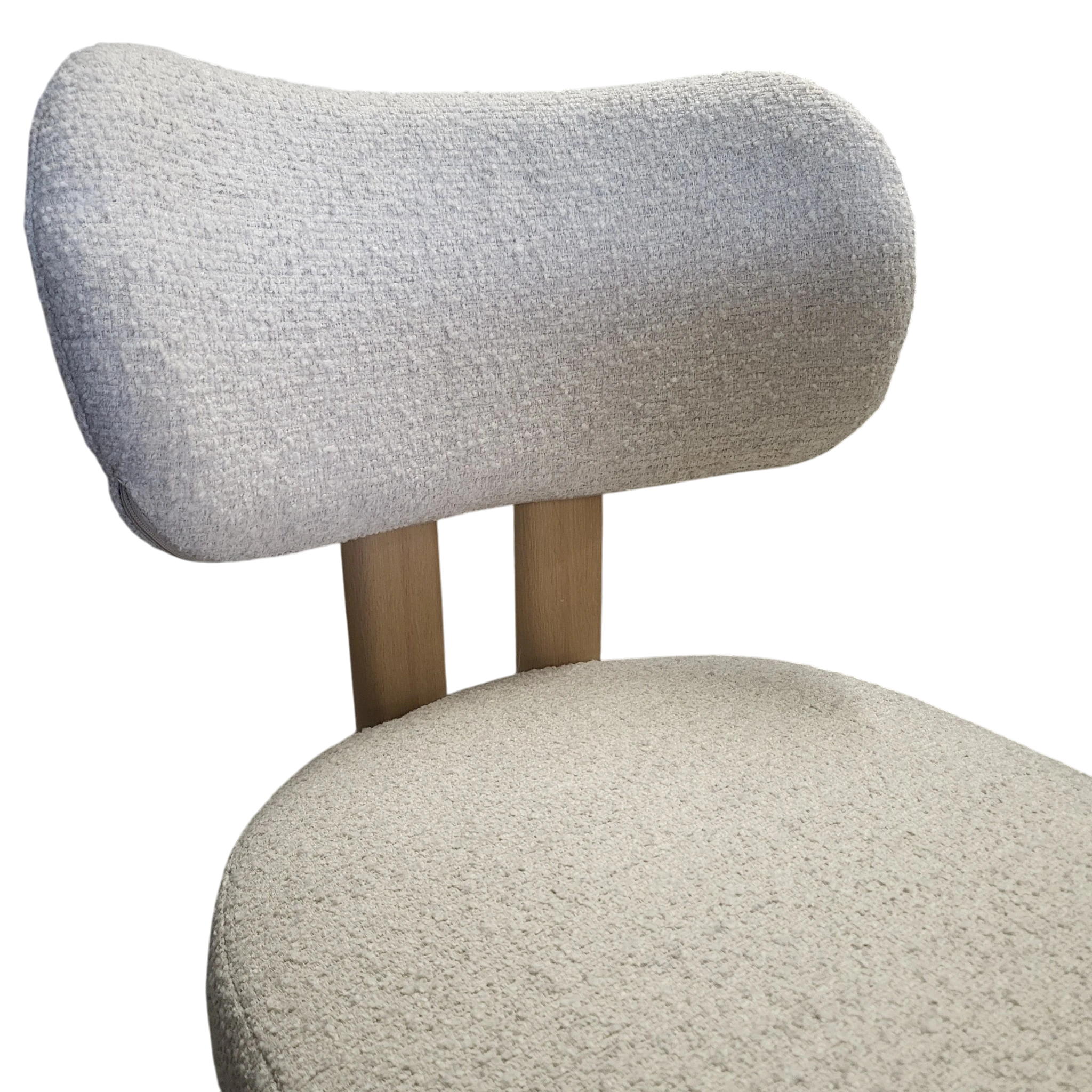 Chaise HERA taupe -  Pieds en bois de chêne REF 28.