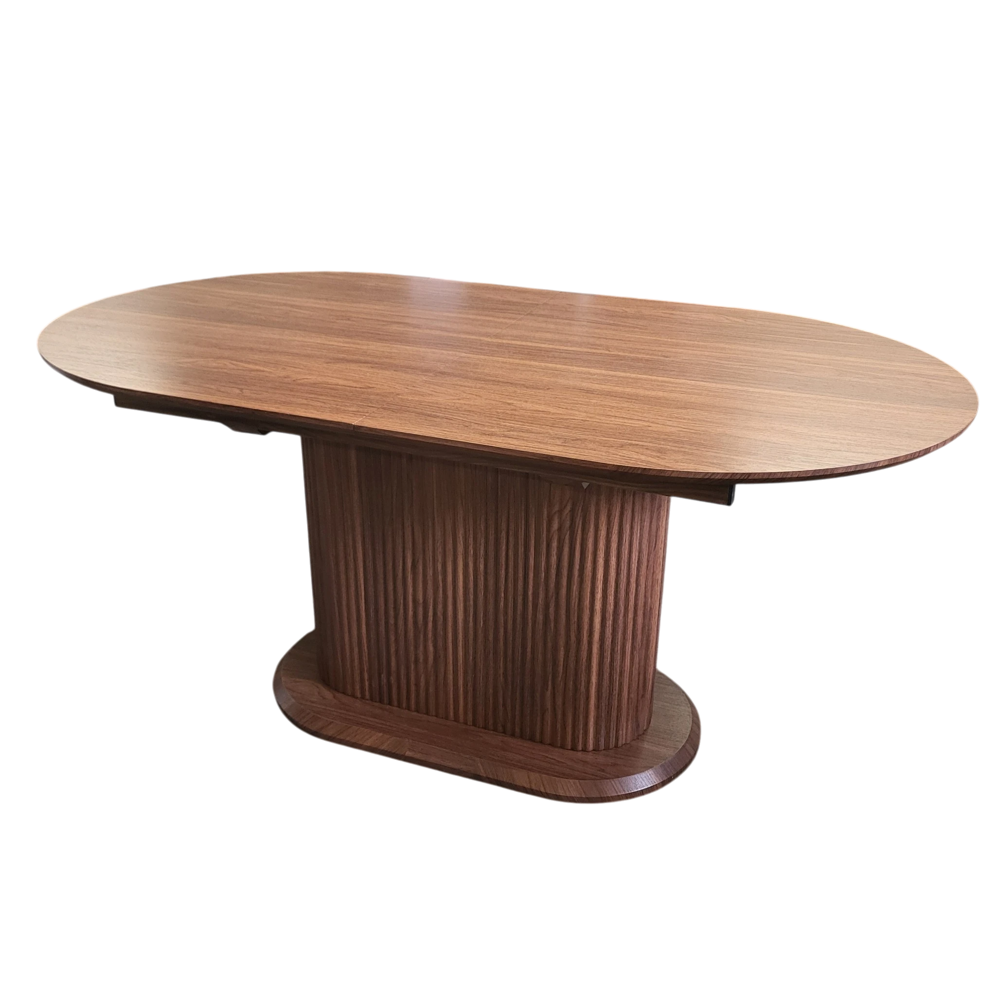 Table à manger rallonge VANESSA plateau et pieds en effet noyer - 160 à 200 cm REF 64.