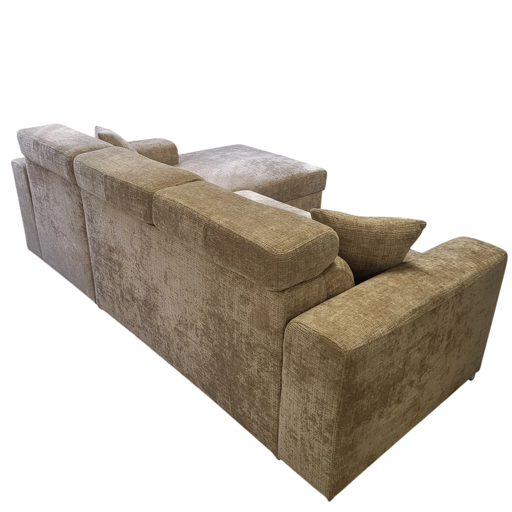 Canapé convertible BARI avec méridienne - Tissu cremona 14