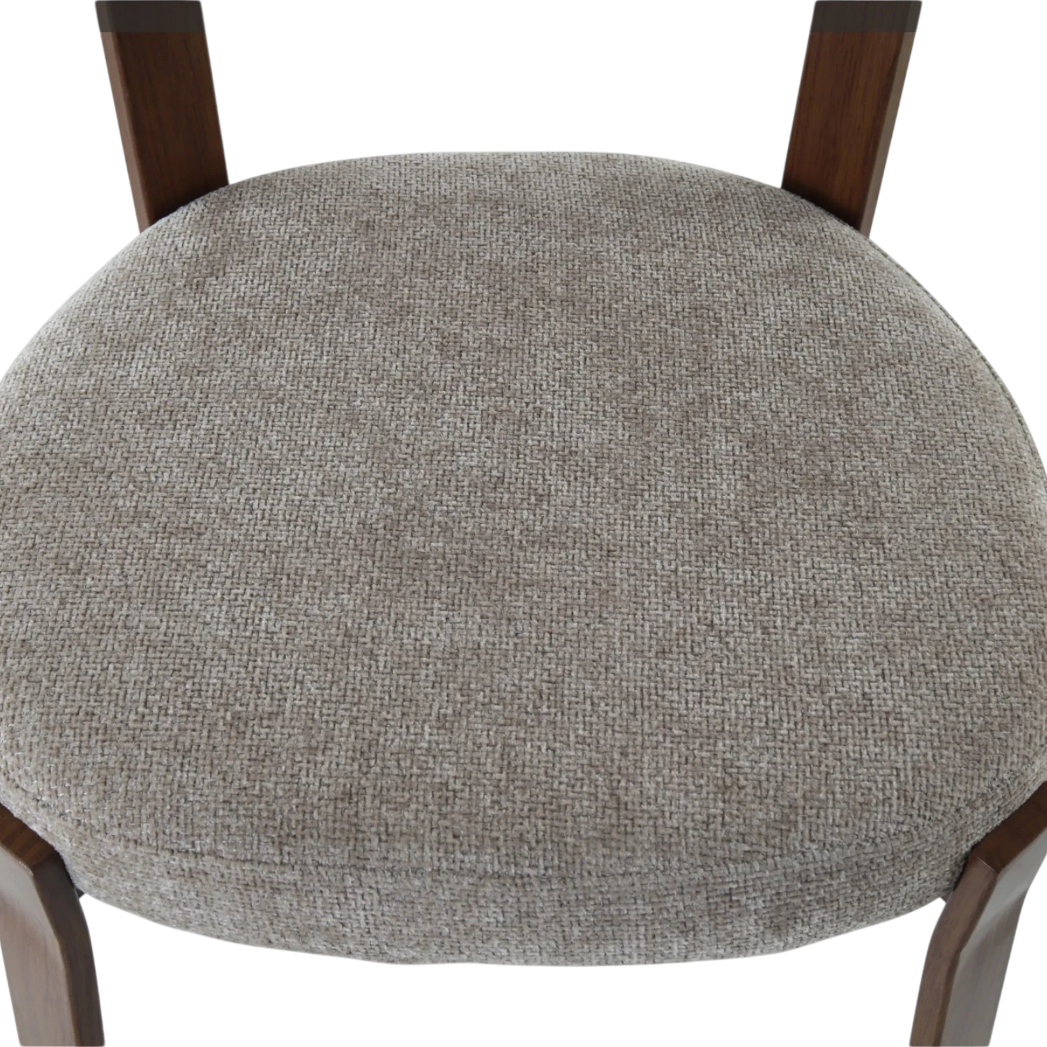 Chaise NORDIK pied effet noyer - assise marbella moka REF 1036