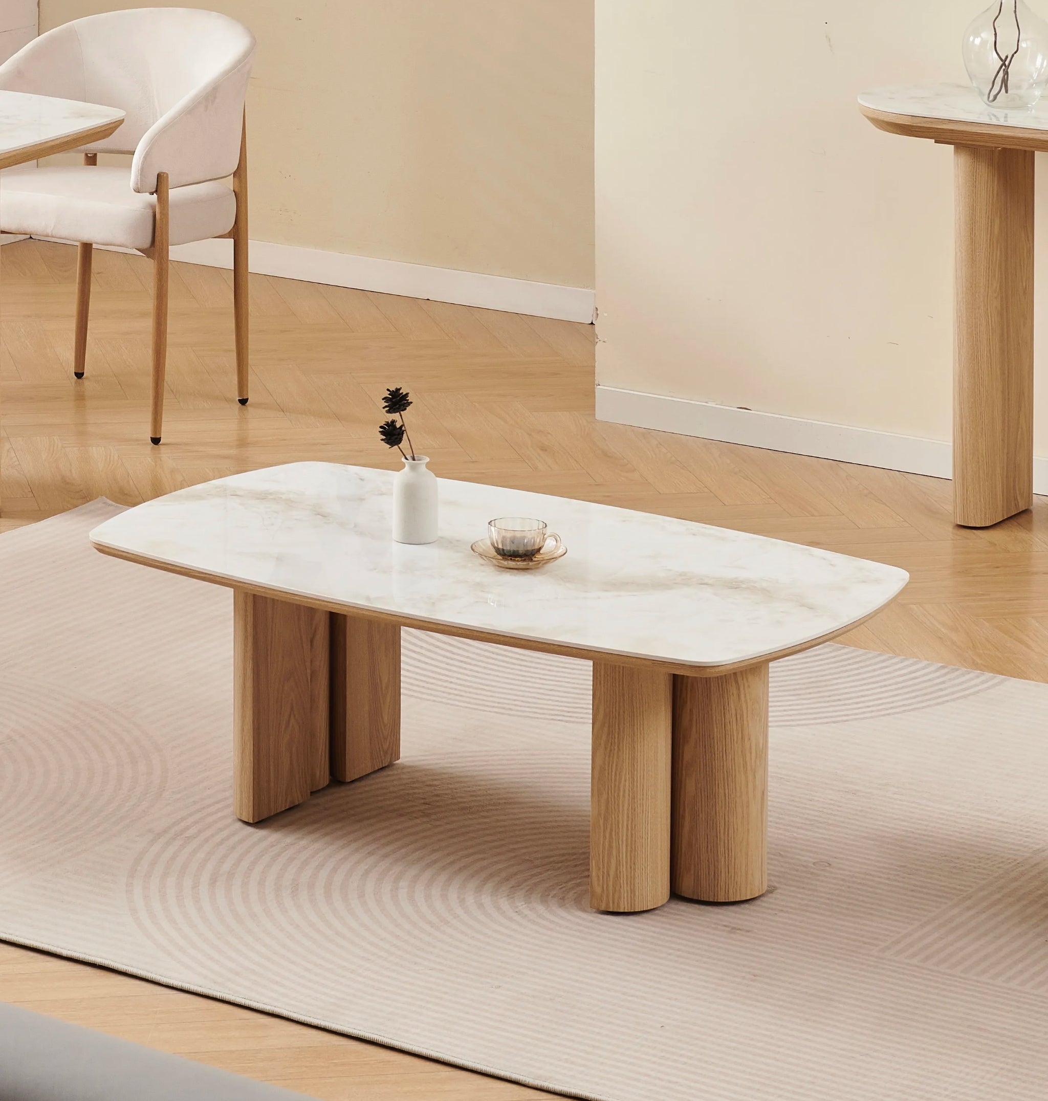 Table basse TRINITY en bois de hêtre REF 209