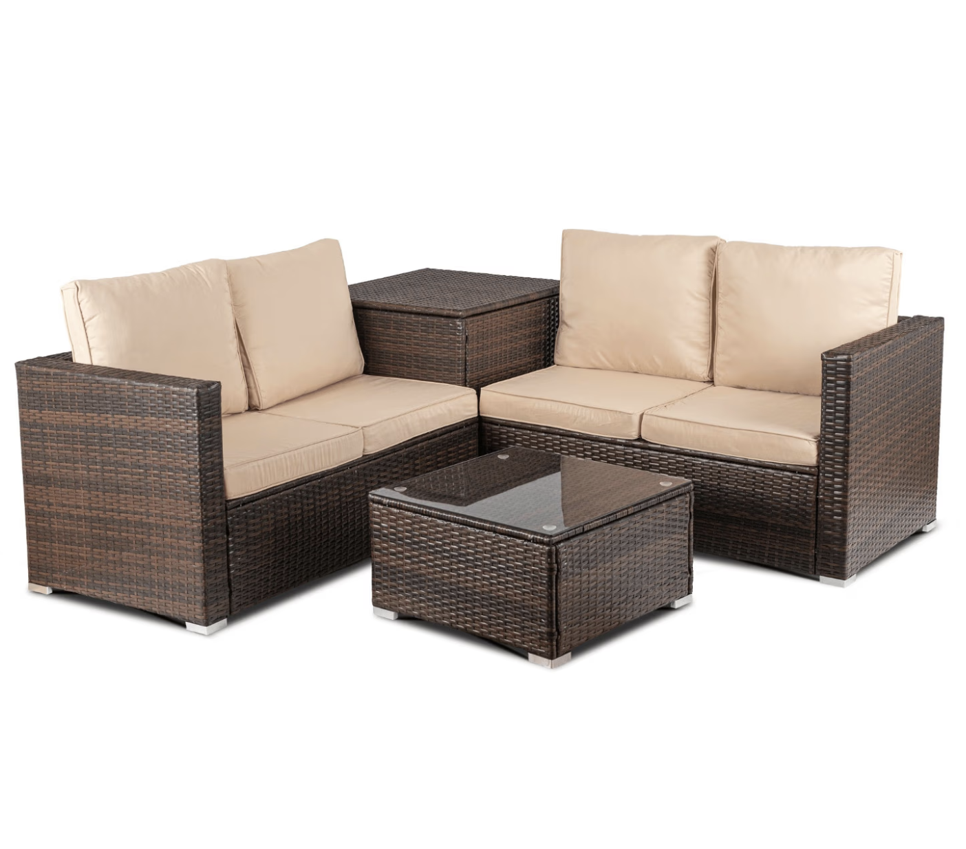 Ensemble de meubles NERO en rotin marron REF 3039