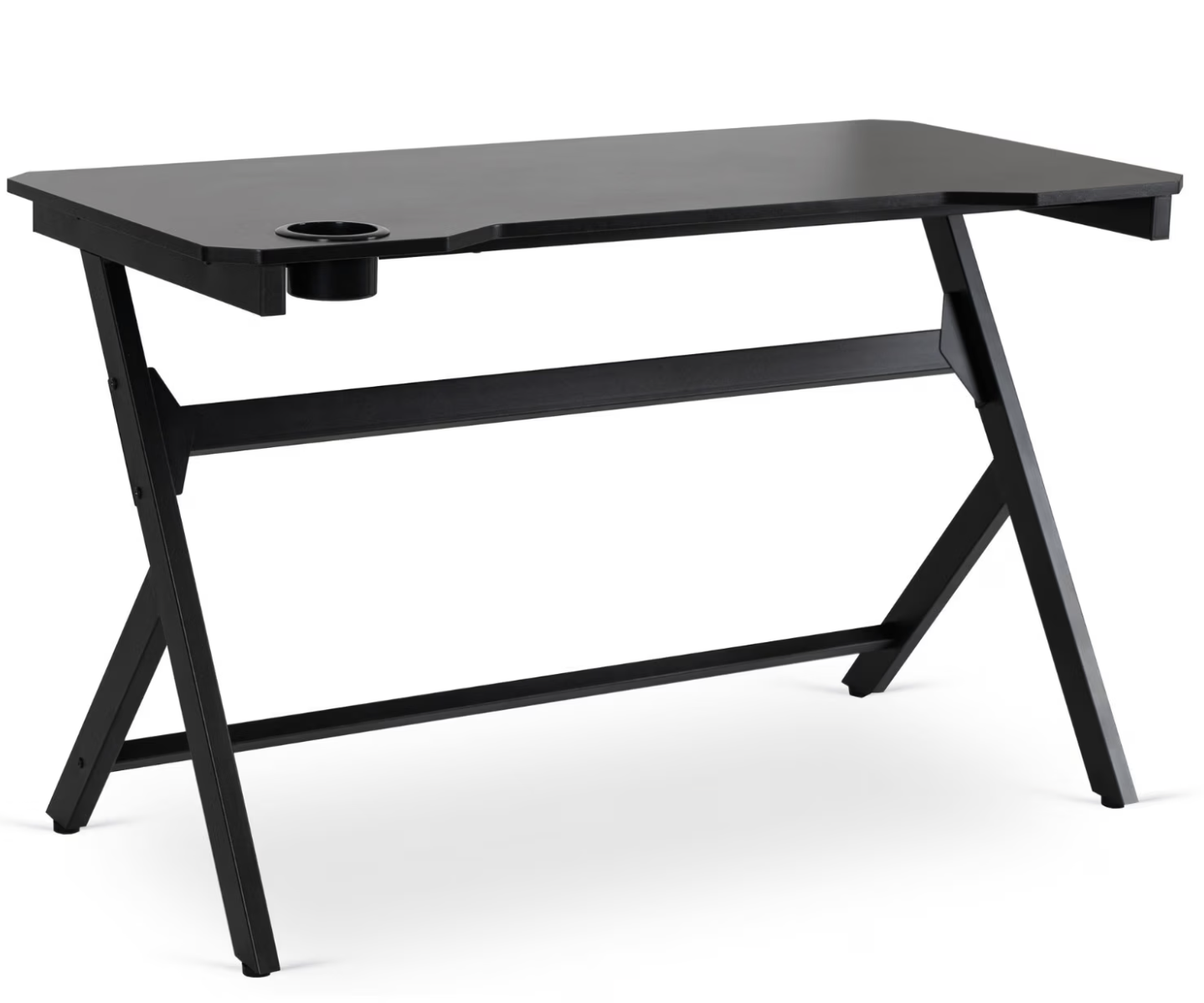 Bureau gaming BLECK 120 cm noir avec porte-gobelet REF 3017