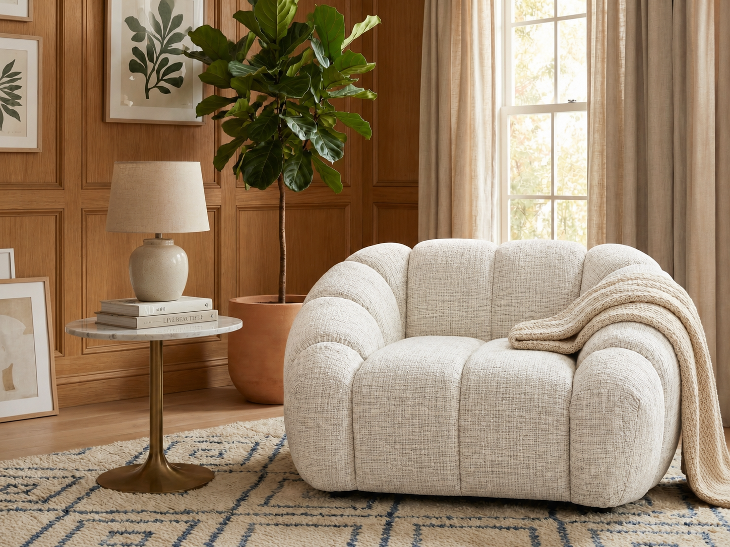 Fauteuil LUNA 1 Place - Tissu Cremona 02