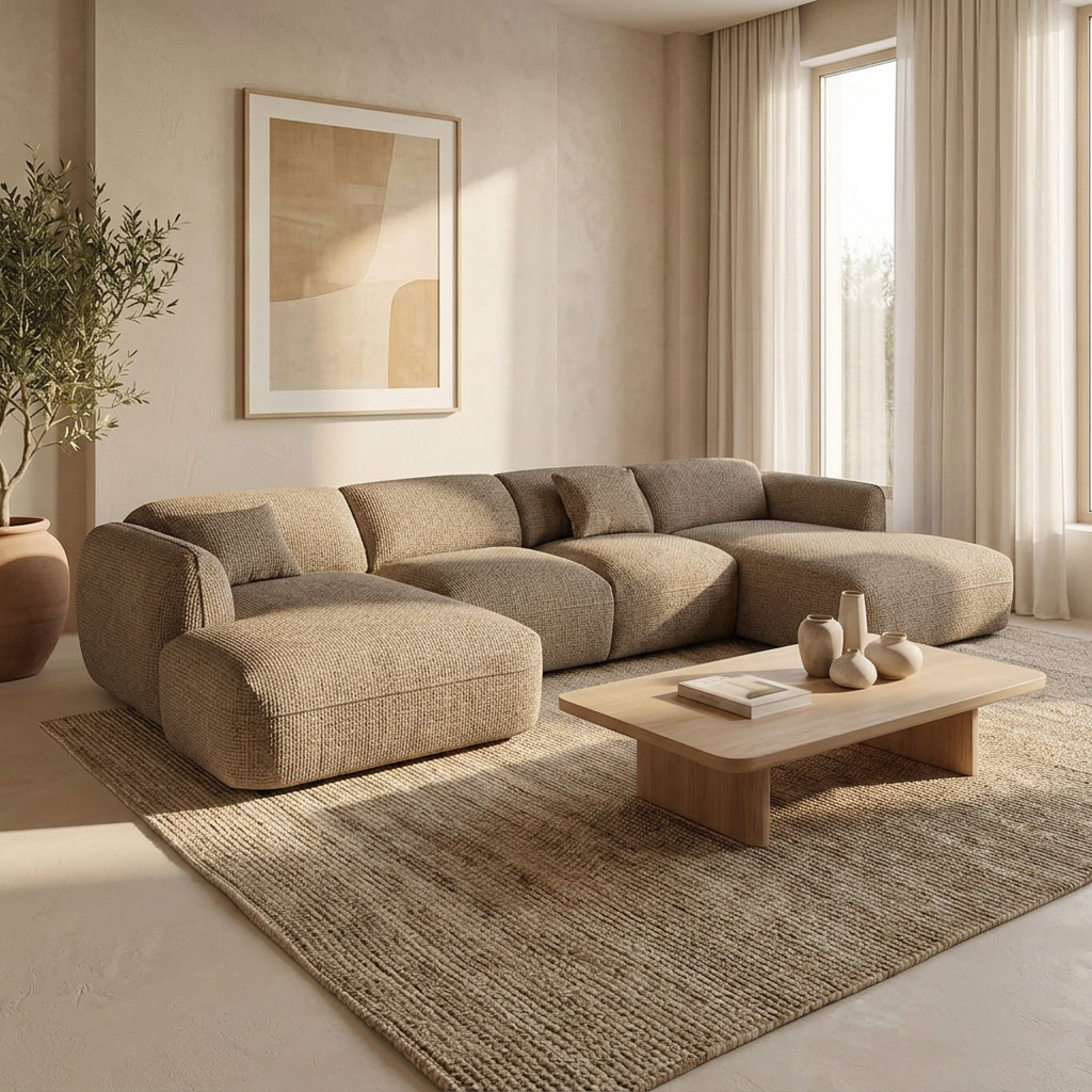 Canapé CLOUD U - Personnalisation tissu CREMONA 18