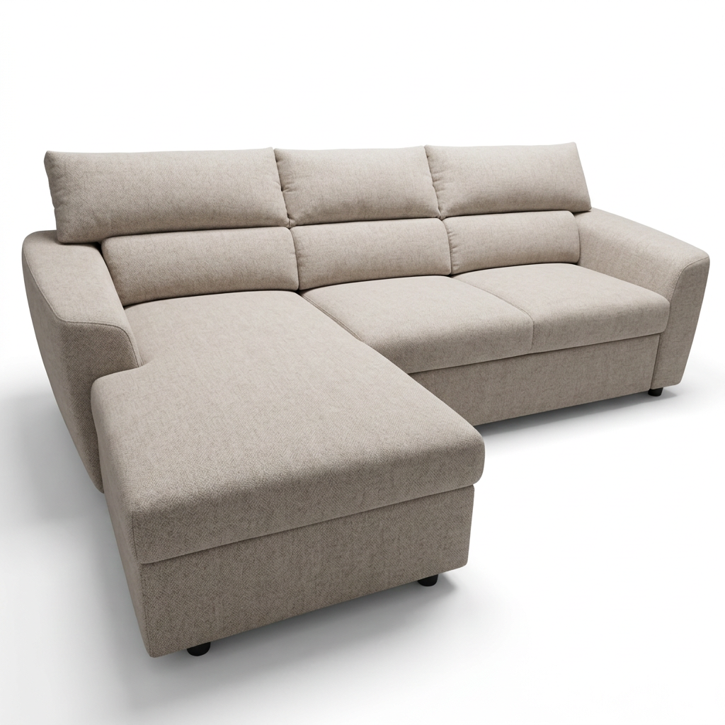 canapé d'angle melania tissu  element 17 taupe