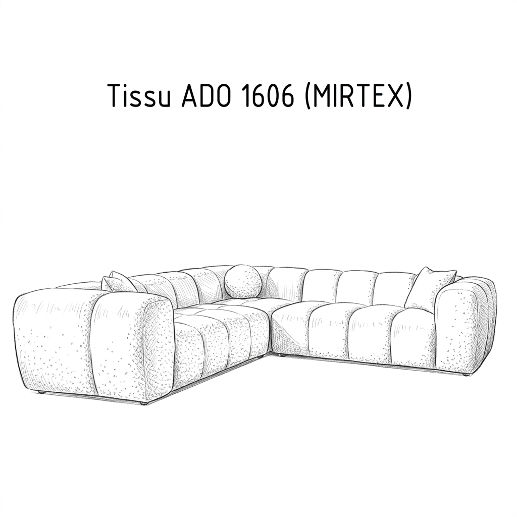 Canapé MONET PAR COR SLEEP - 2 Corner - Tissu ADO 1606 (MIRTEX)