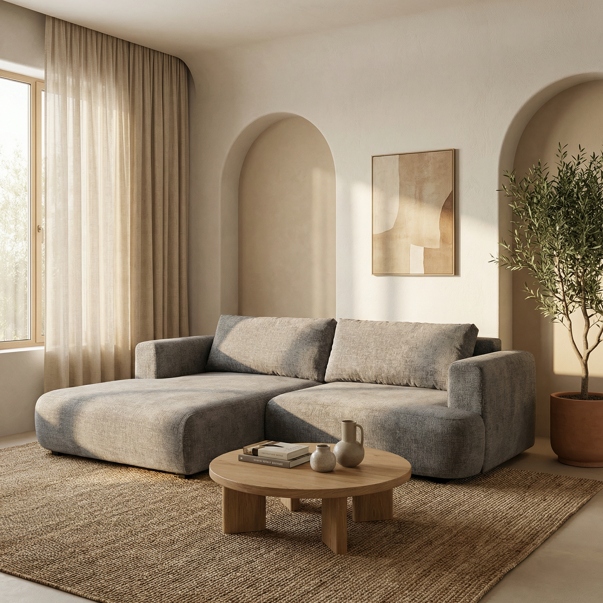 Canapé convertible BERLIN DUO - Tissu onyx 21