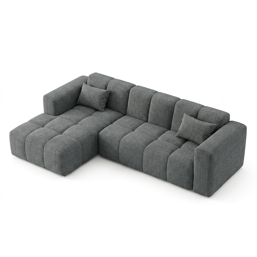 Canapé CARO MARBELLA - Tissu gris anthracite