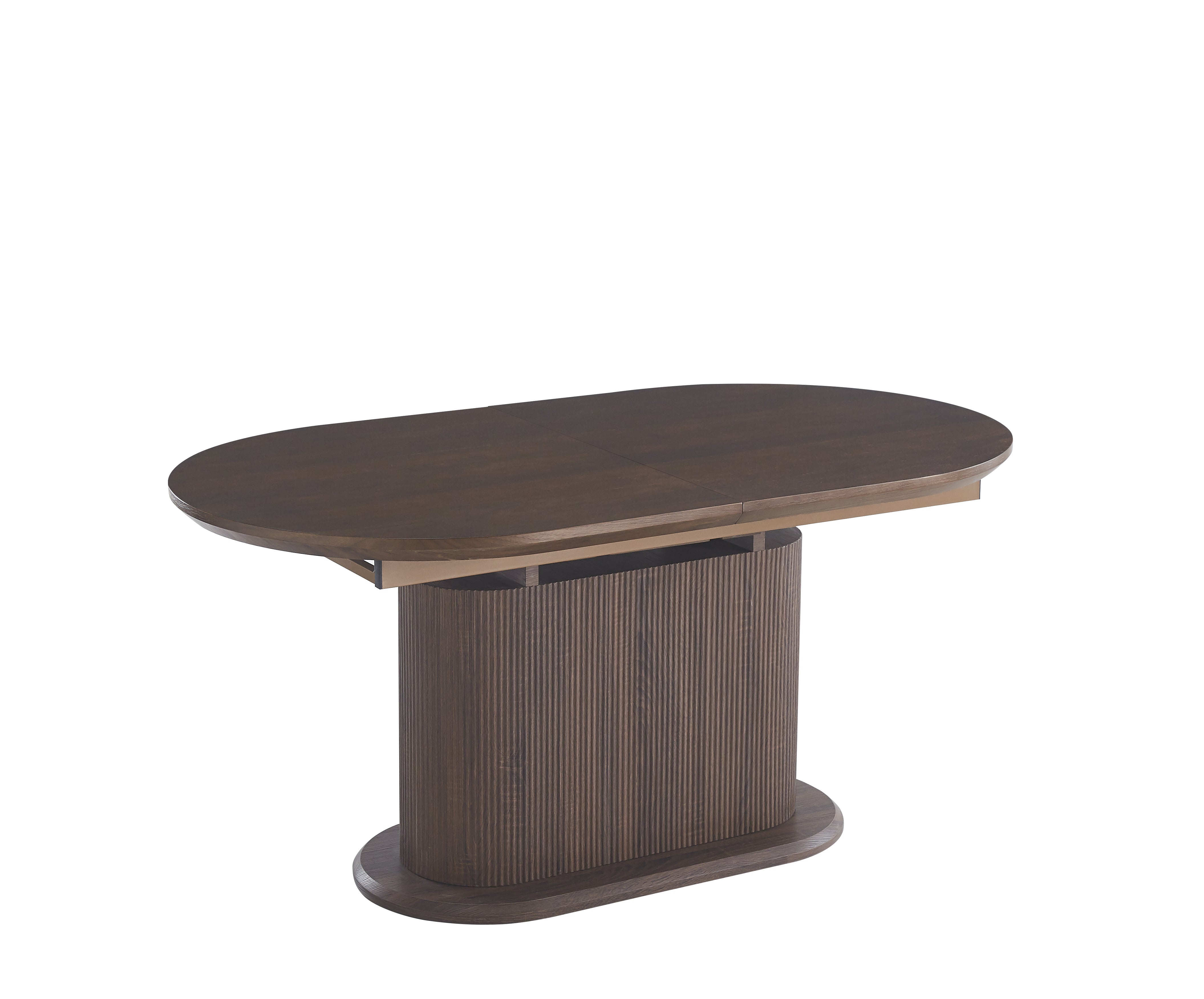 Table Repas Extensible LOKA Pied Noyer - Plateau Noyer 160/200cm - REF 1025