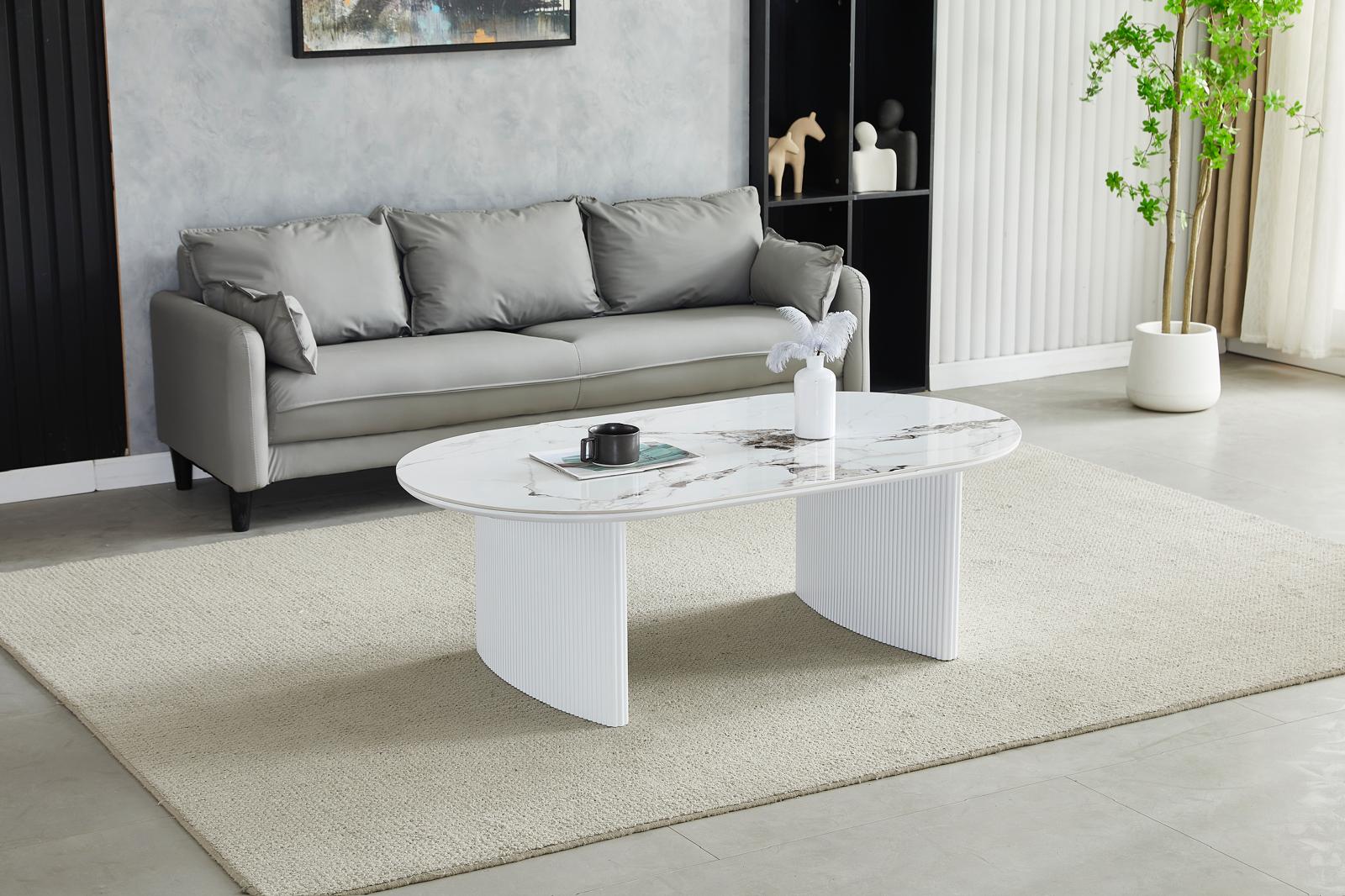 TABLE BASSE JOSEPHINE CERAMIQUE MARBRE BEIGE