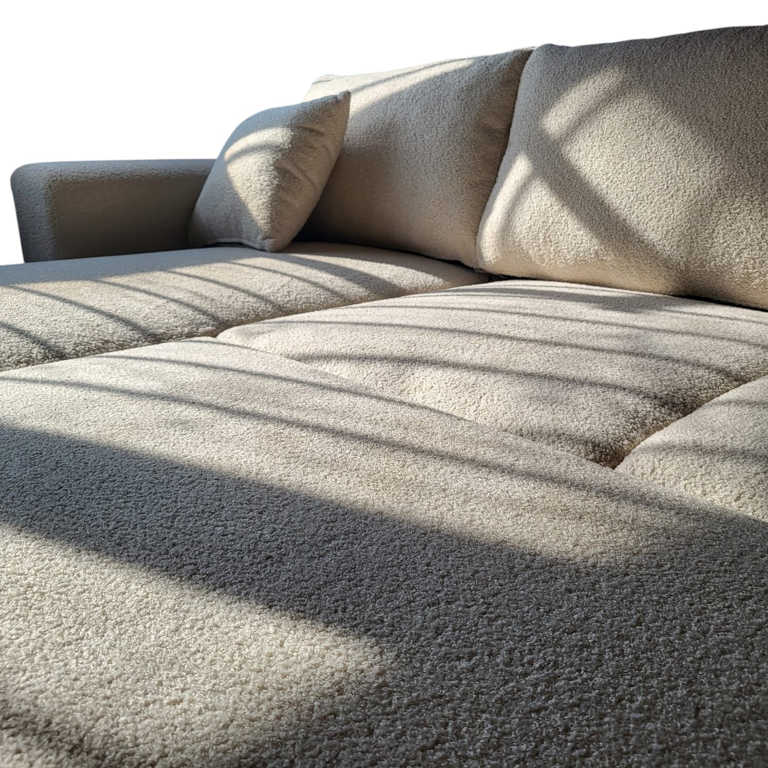 STANFORD – Tissu bouclette beige