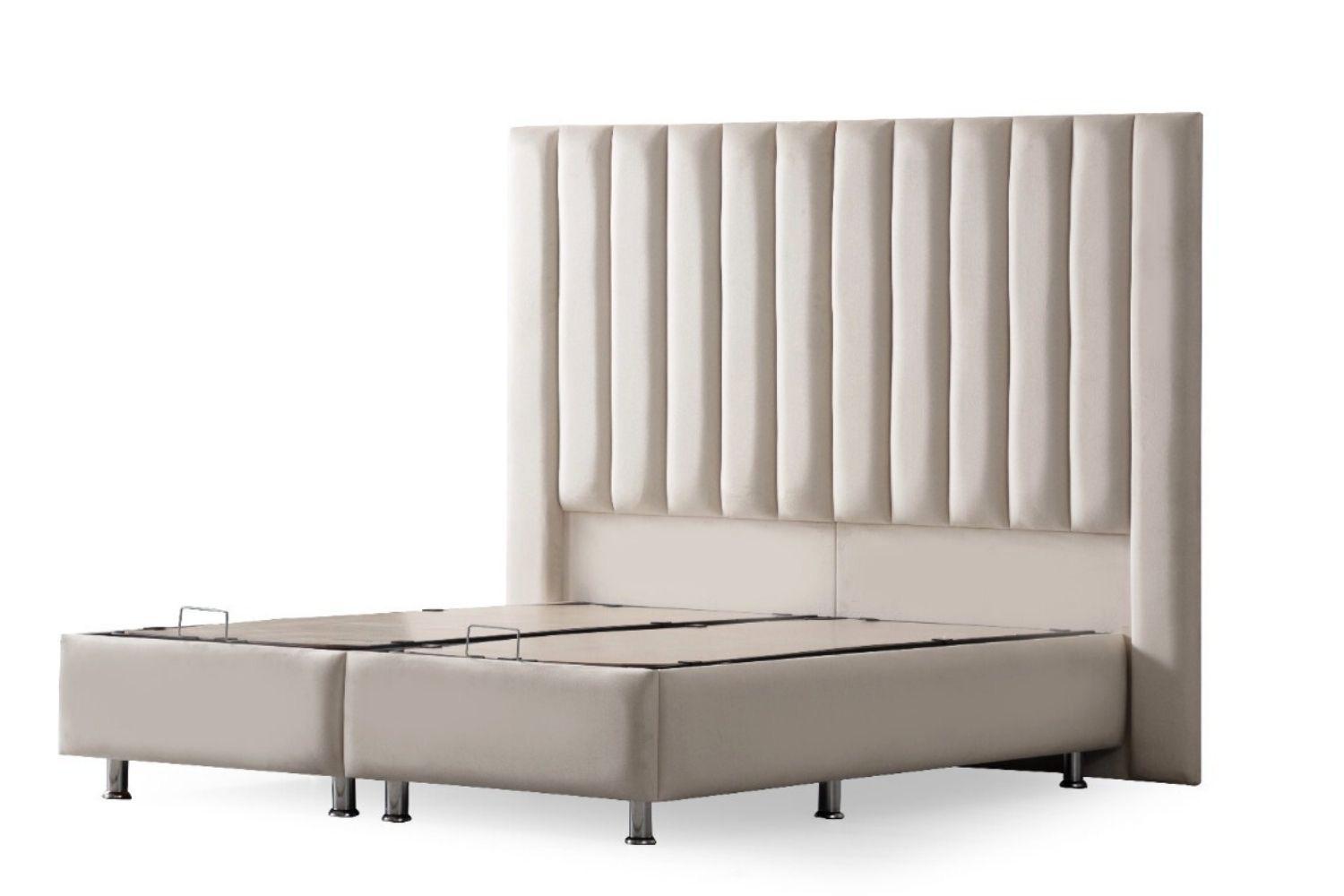 Lit Coffre Athena 180x200 Blanc Cassé