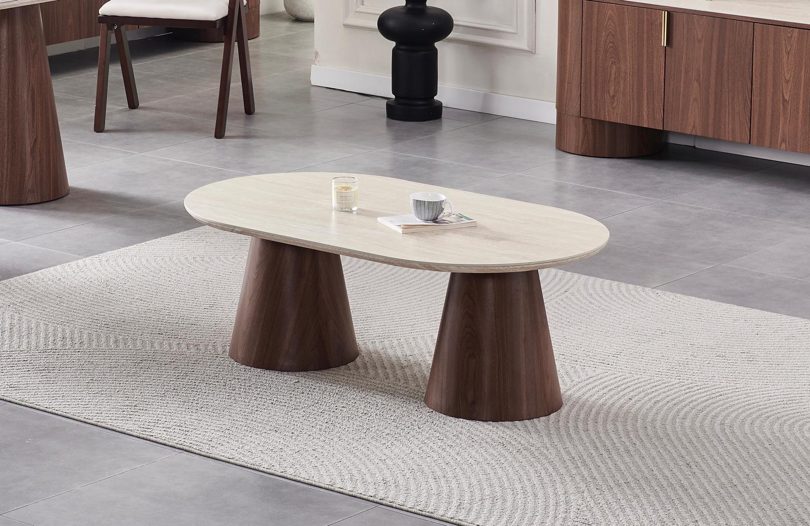 TABLE BASSE ICONIC NOYER TRAVERTIN – 120 CM