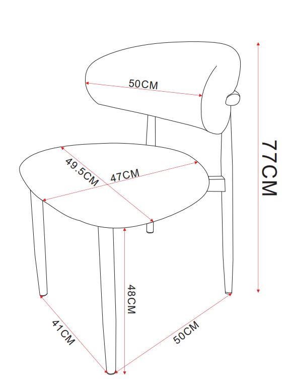 Table à manger ANASTASIA + 6x Chaises LUCILE - Pied effet noyer grain beige