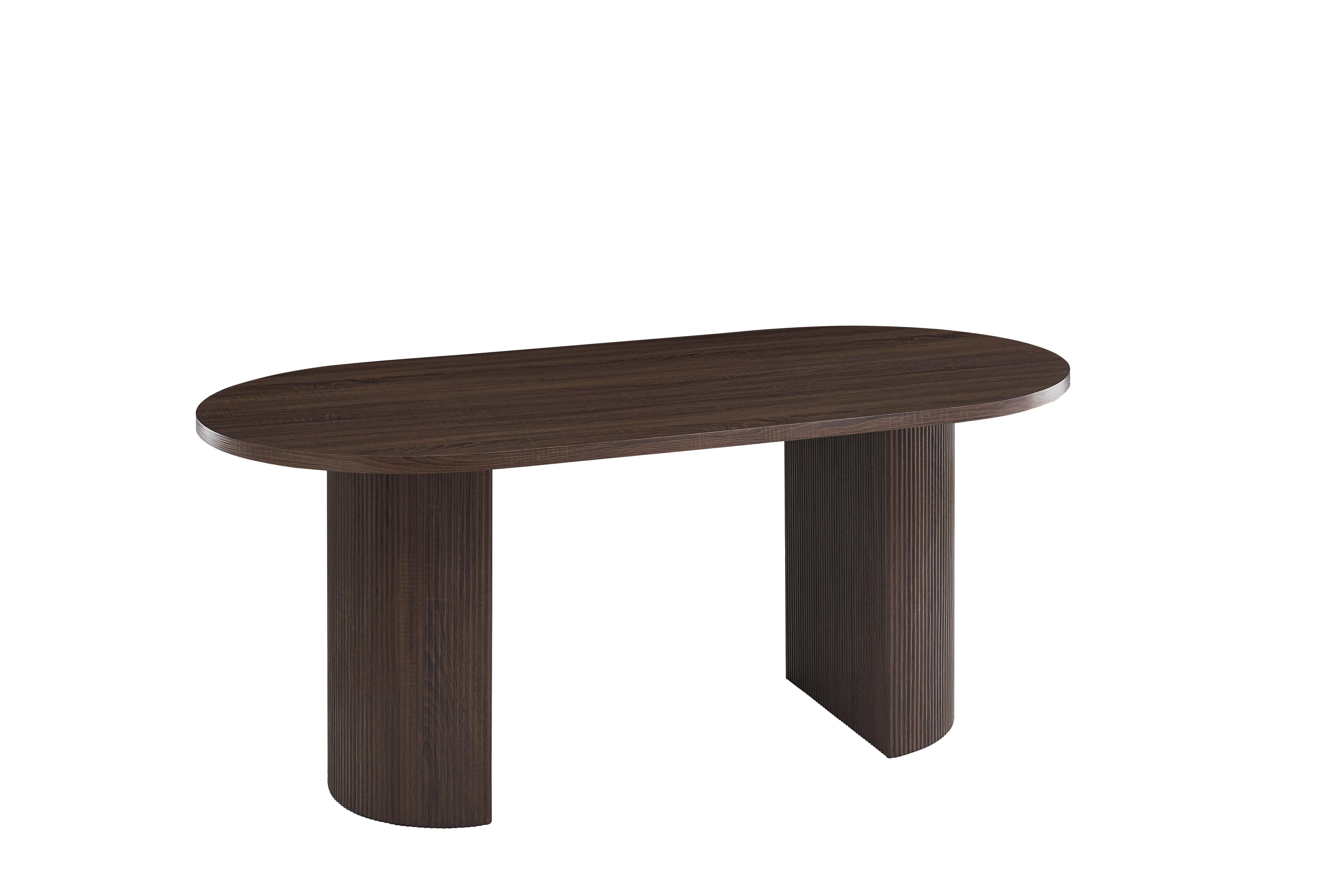 Table à manger New Anna – Effet noyer SKU 126.