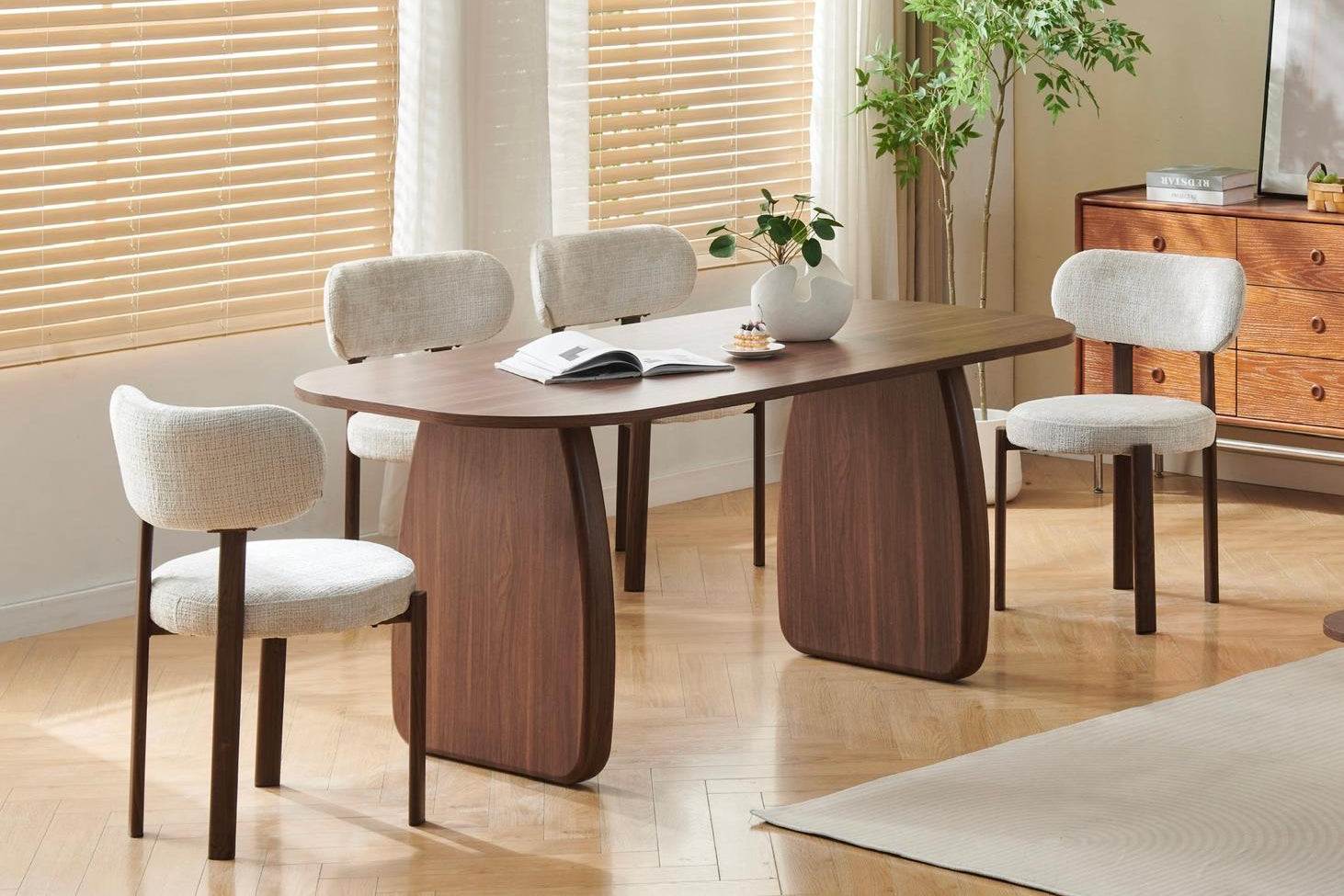 Table à manger HELEN – Finition noyer 180 cm sku 85.