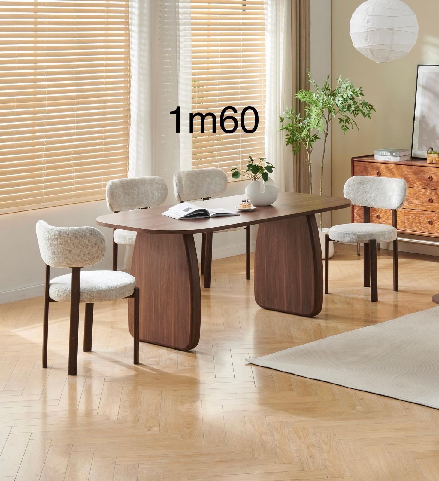 Table à manger HELEN – Finition noyer 160 cm sku 88.