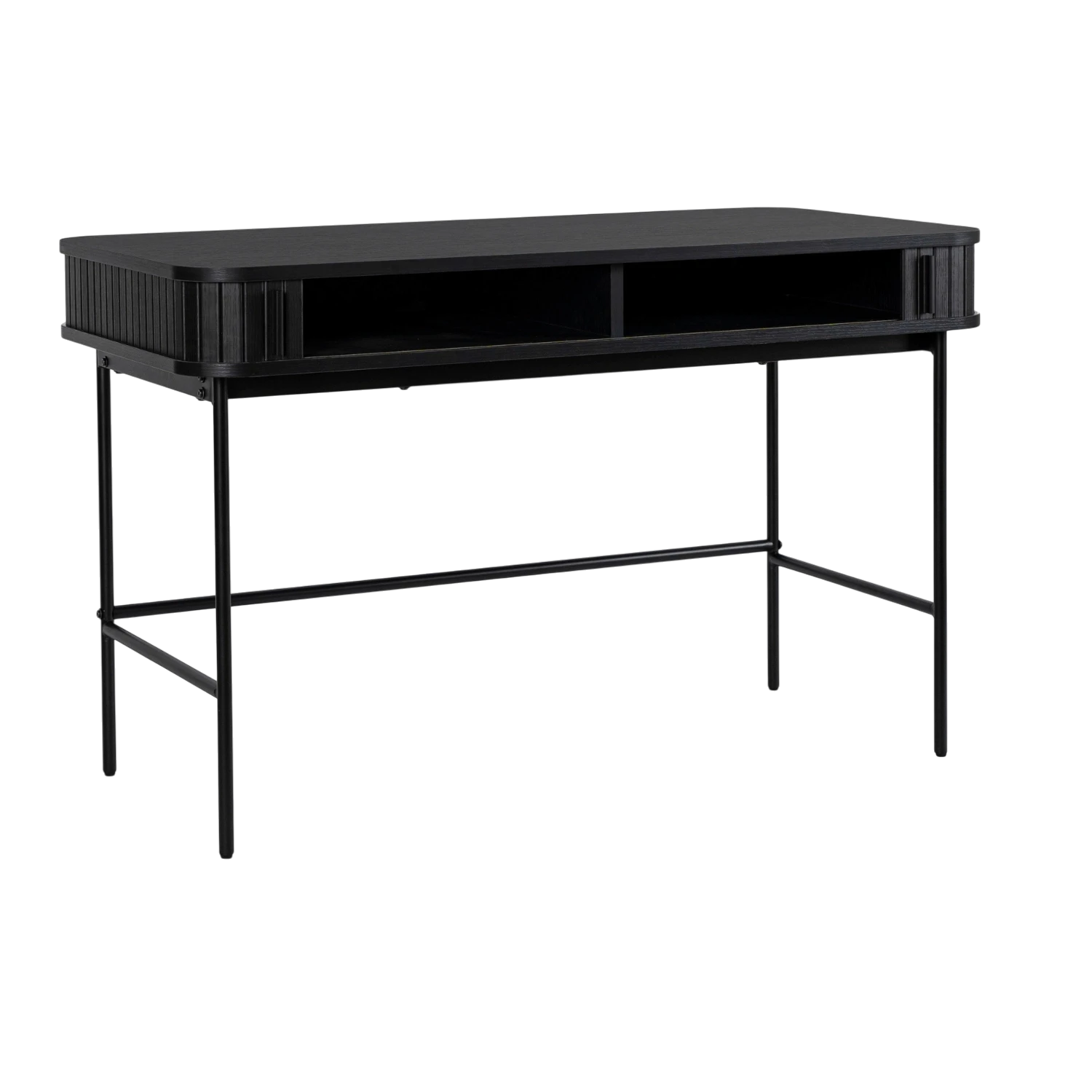 Bureau TRISH 120 cm noir avec rangement REF 3016