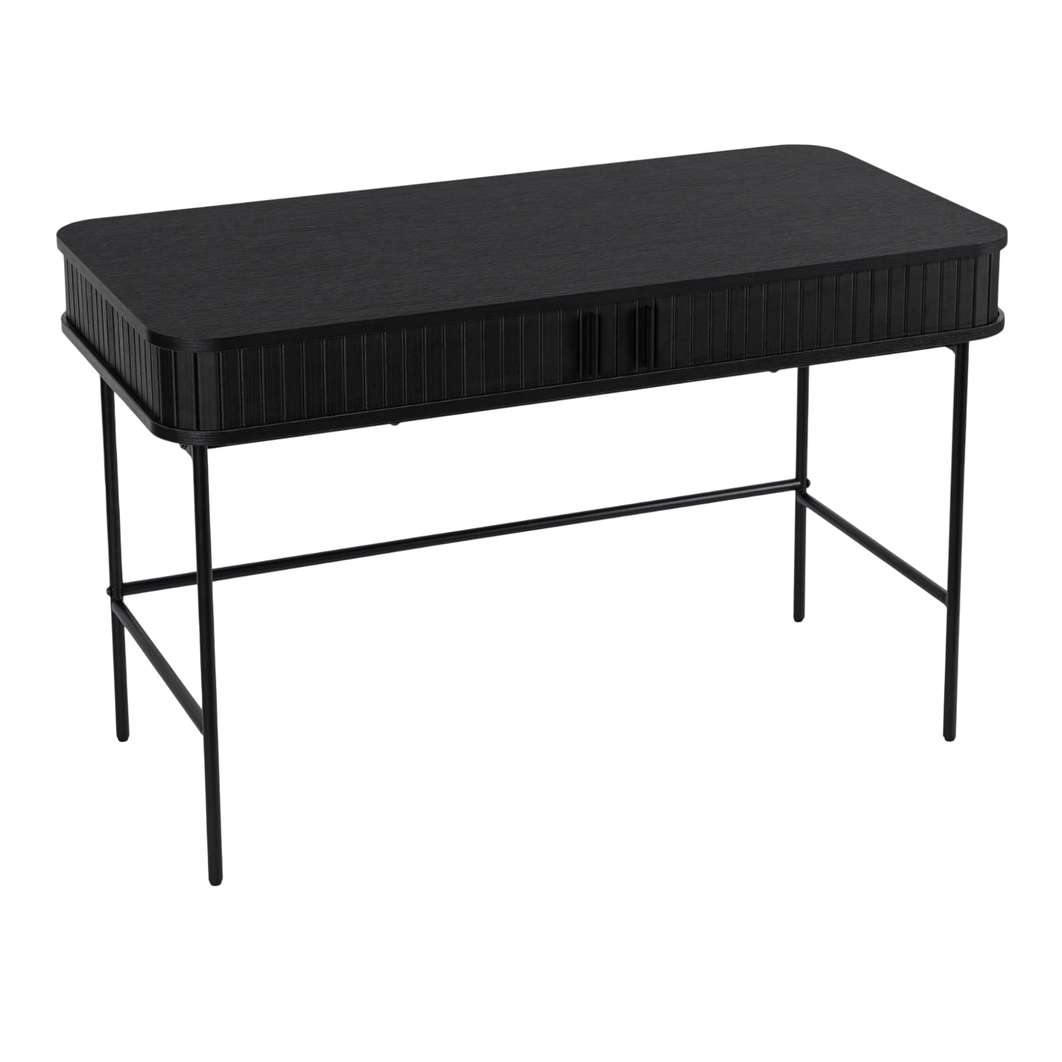 Bureau TRISH 120 cm noir avec rangement REF 3016