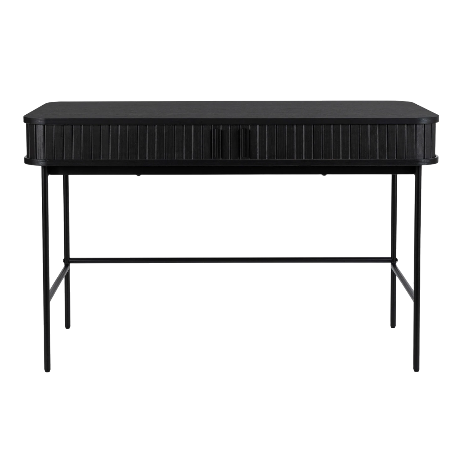 Bureau TRISH 120 cm noir avec rangement REF 3016