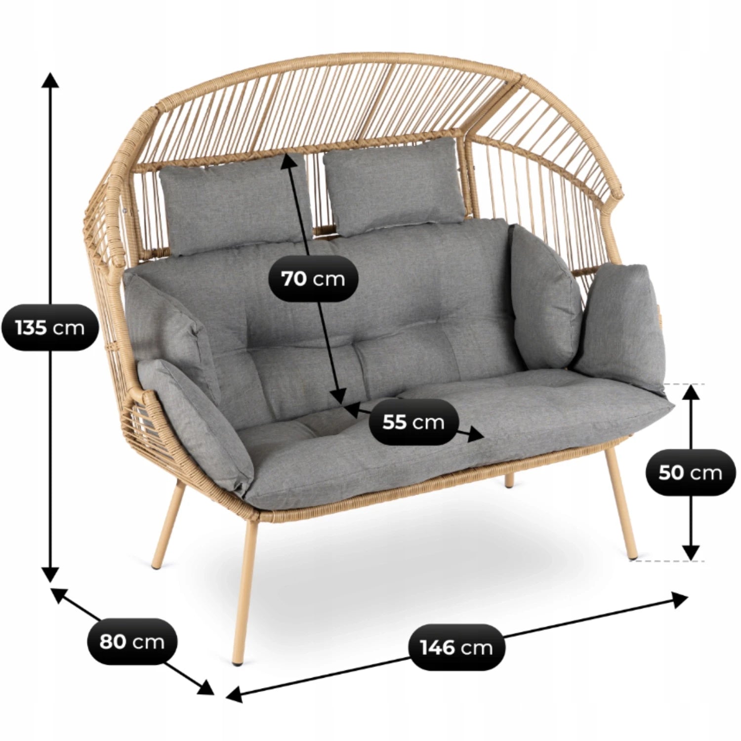 KORYNT Fauteuil de détente gris REF 3037