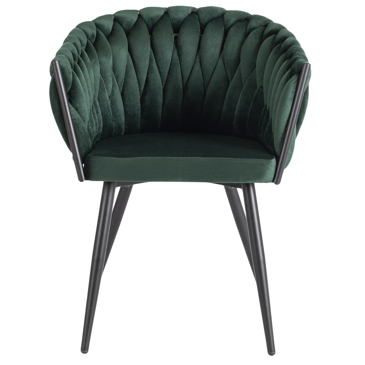 Chaise ELENA en velours vert sapin REF 3027