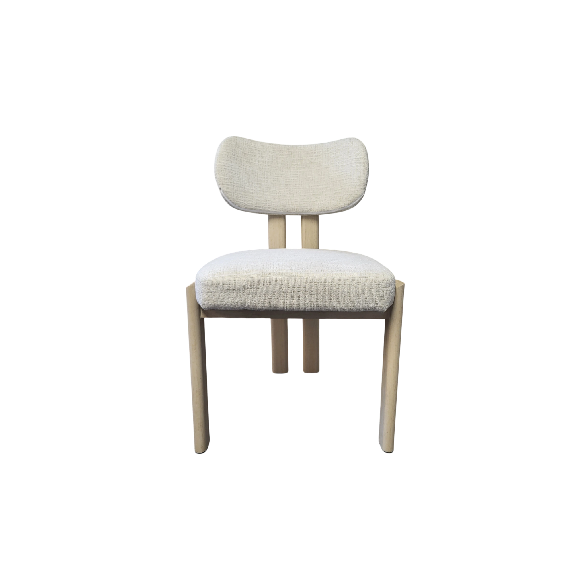 Chaise HERA beige - Pied travertin - Tissu Kansas - REF 1003