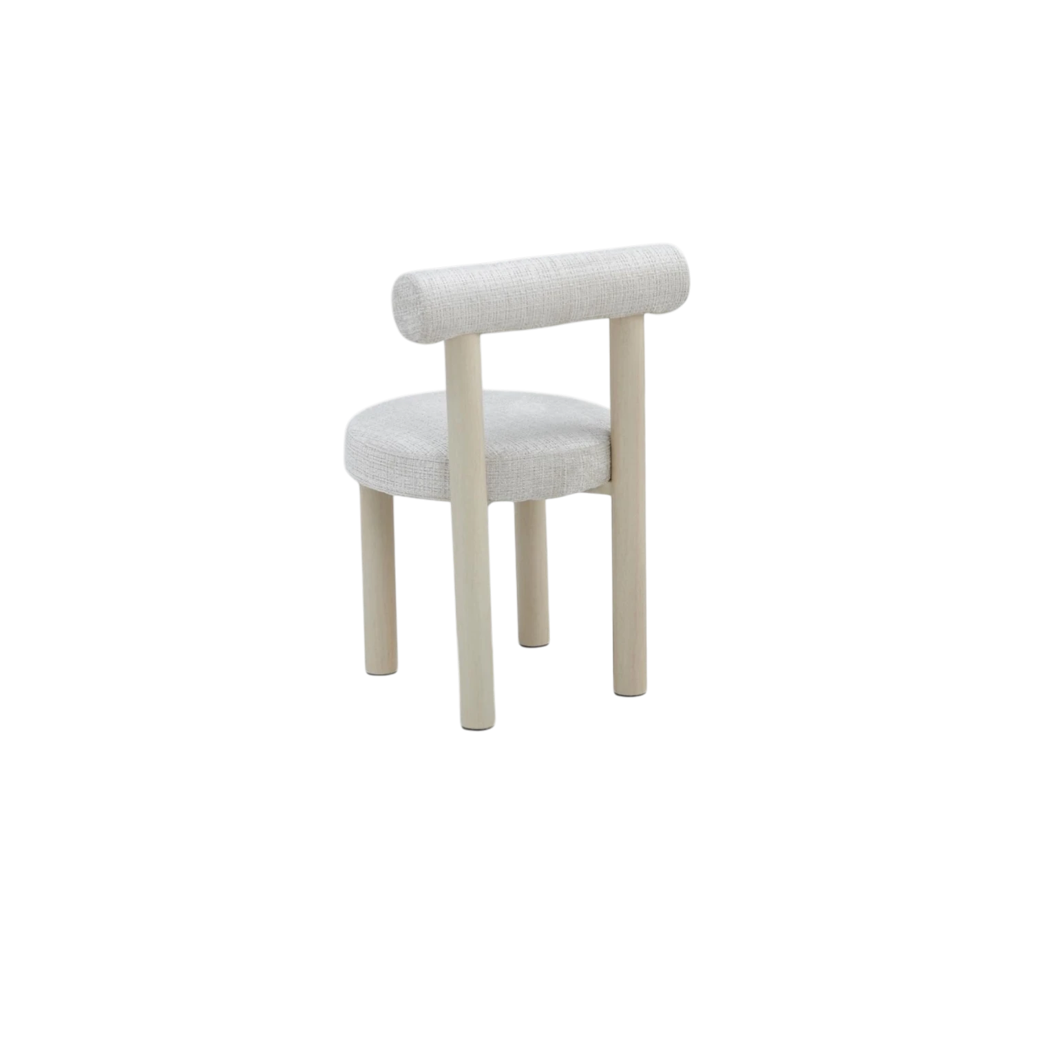Chaise IRINA avec pied travertin et tissu Marbella vue arrière