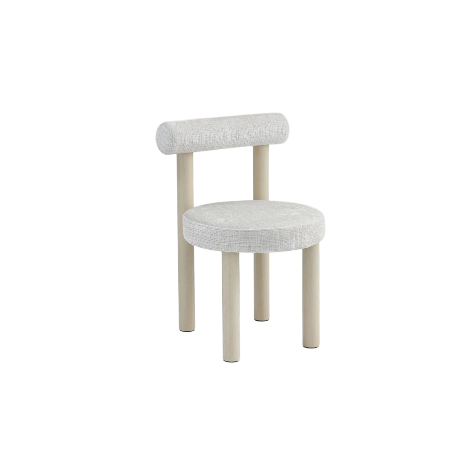 Chaise IRINA avec pied travertin et tissu Marbella
