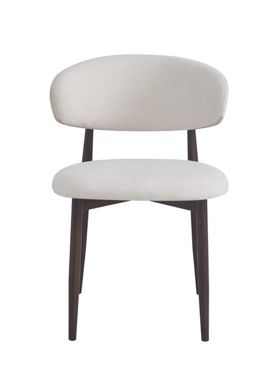 Table à manger ANASTASIA + 6x Chaises LUCILE en velours - Pied foncé effet noyer