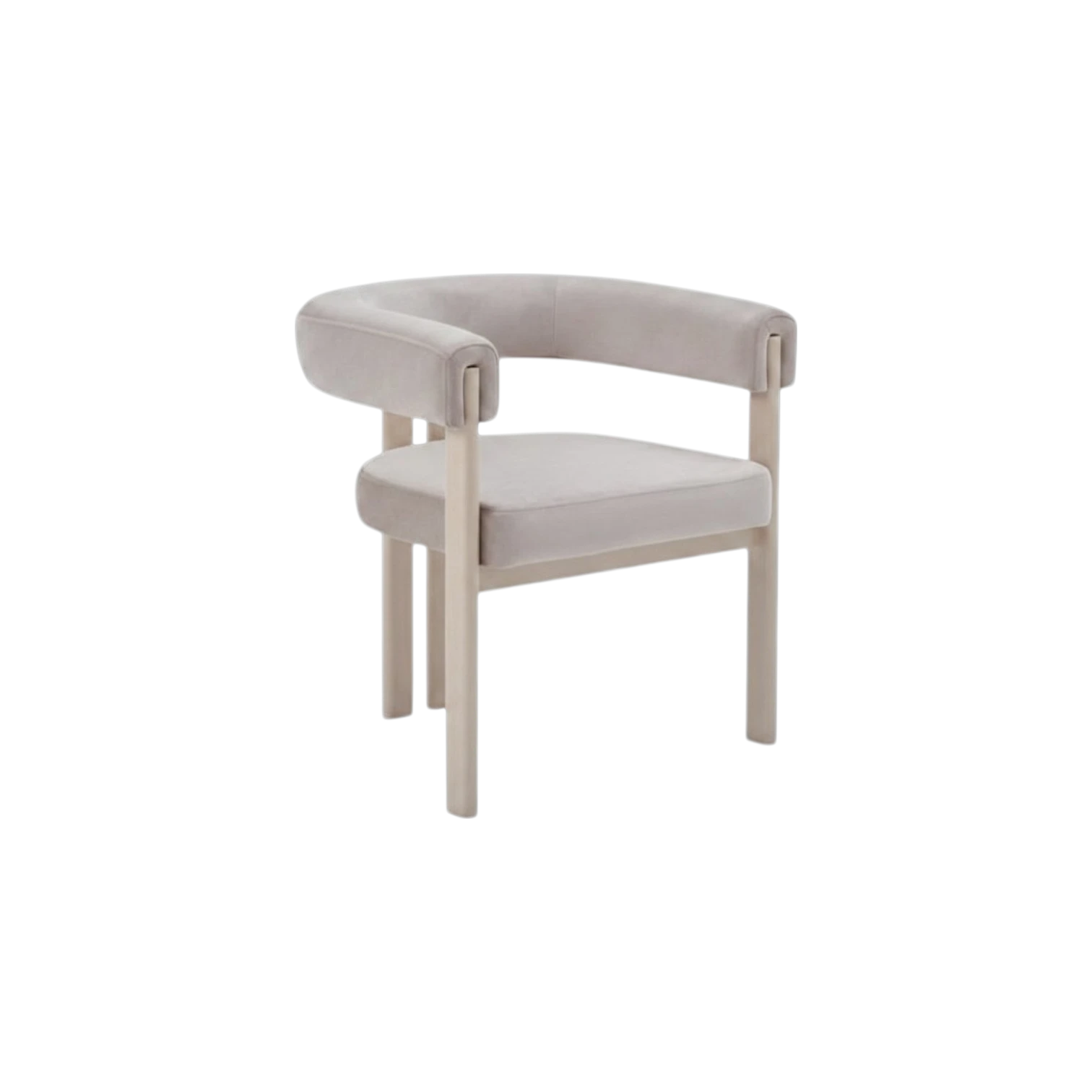 Chaise Liora beige – Élégance Velours & Finition Travertin REF 45