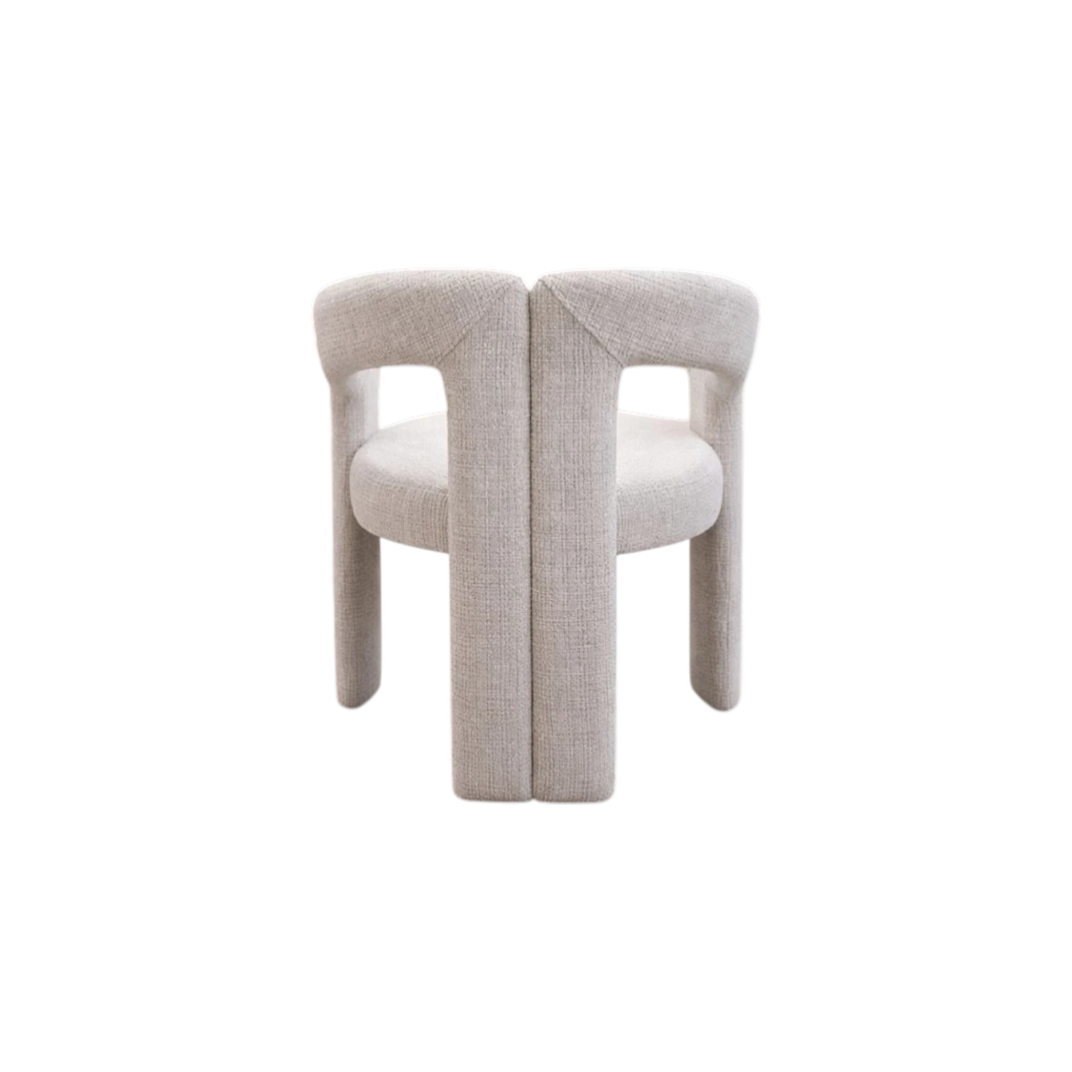 Chaise ONIX en tissu Cremona beige vue arrière du dossier