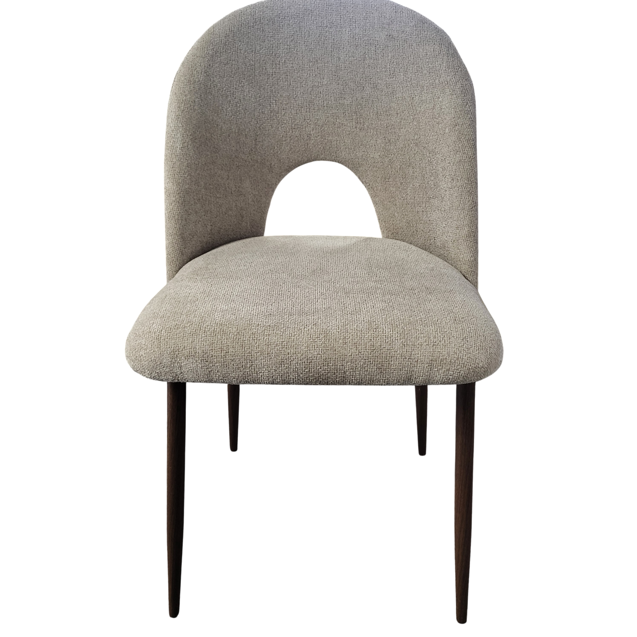 Chaise Teddy marron glacé - vue de face