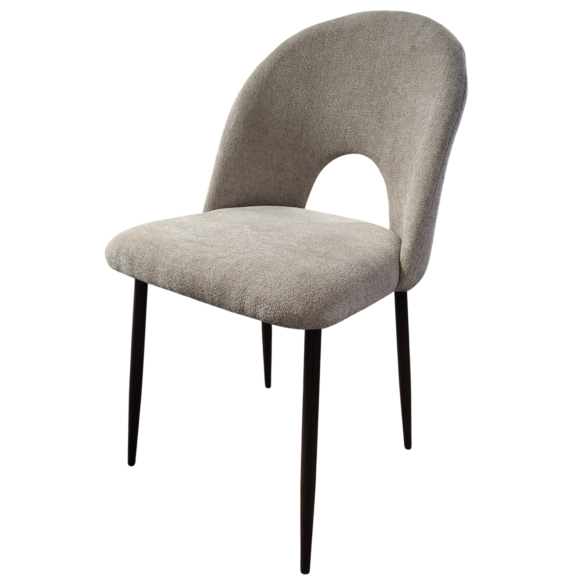 Chaise Teddy marron glacé - vue 3-4