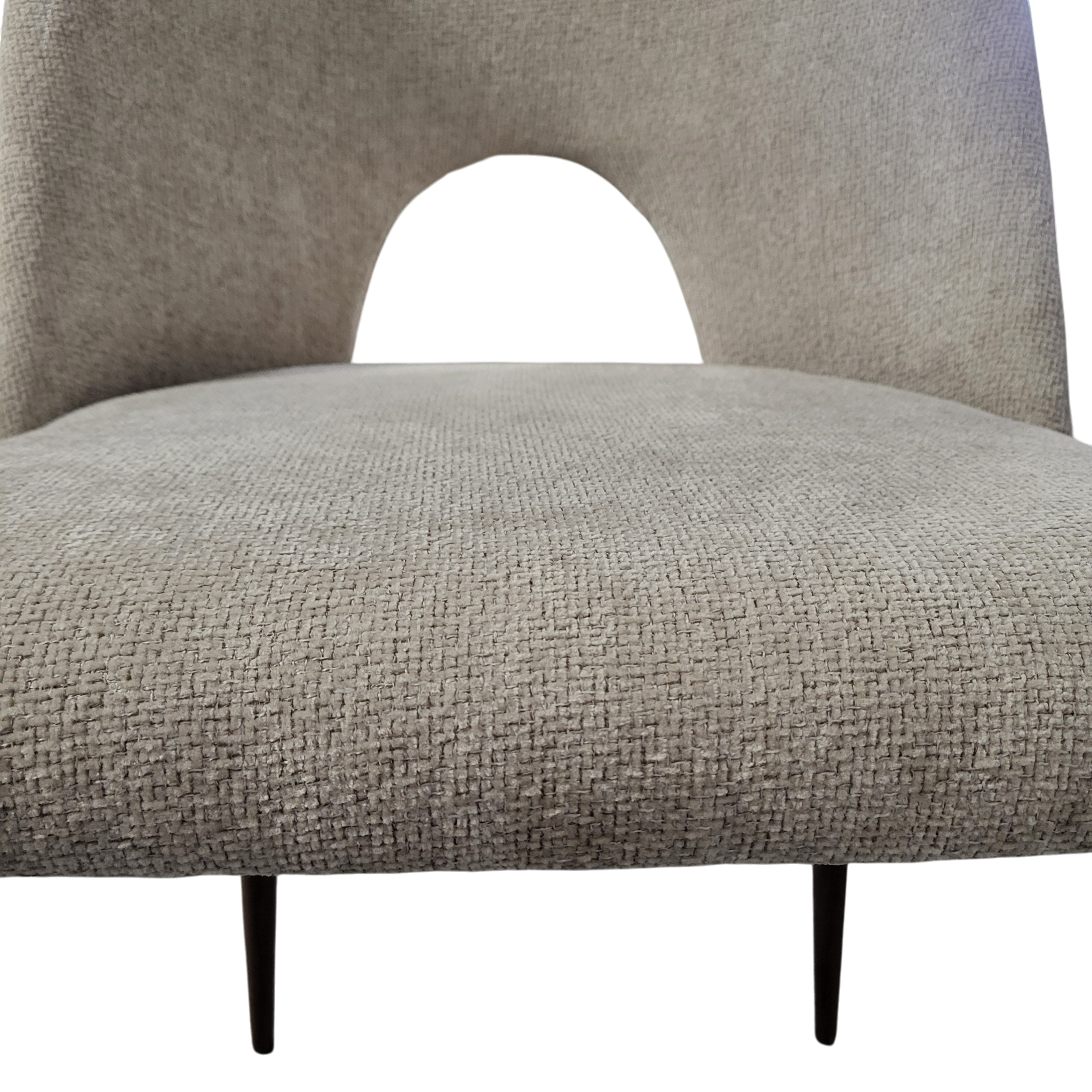 Assise en tissu effet teddy marron glacé - gros plan