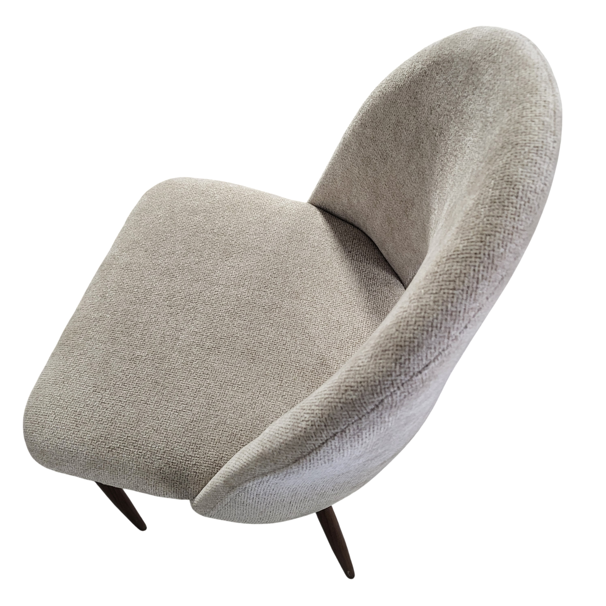 Chaise Teddy marron glacé - vue en survol