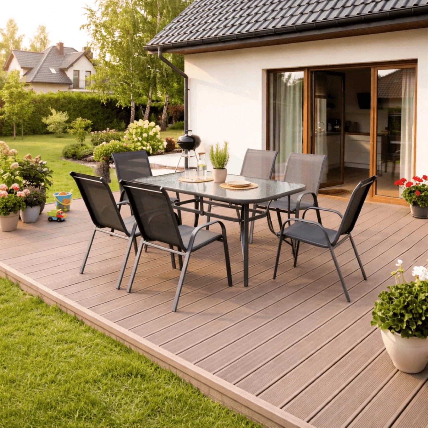 Ensemble de meubles de jardin LIBERTY gris REF 3042