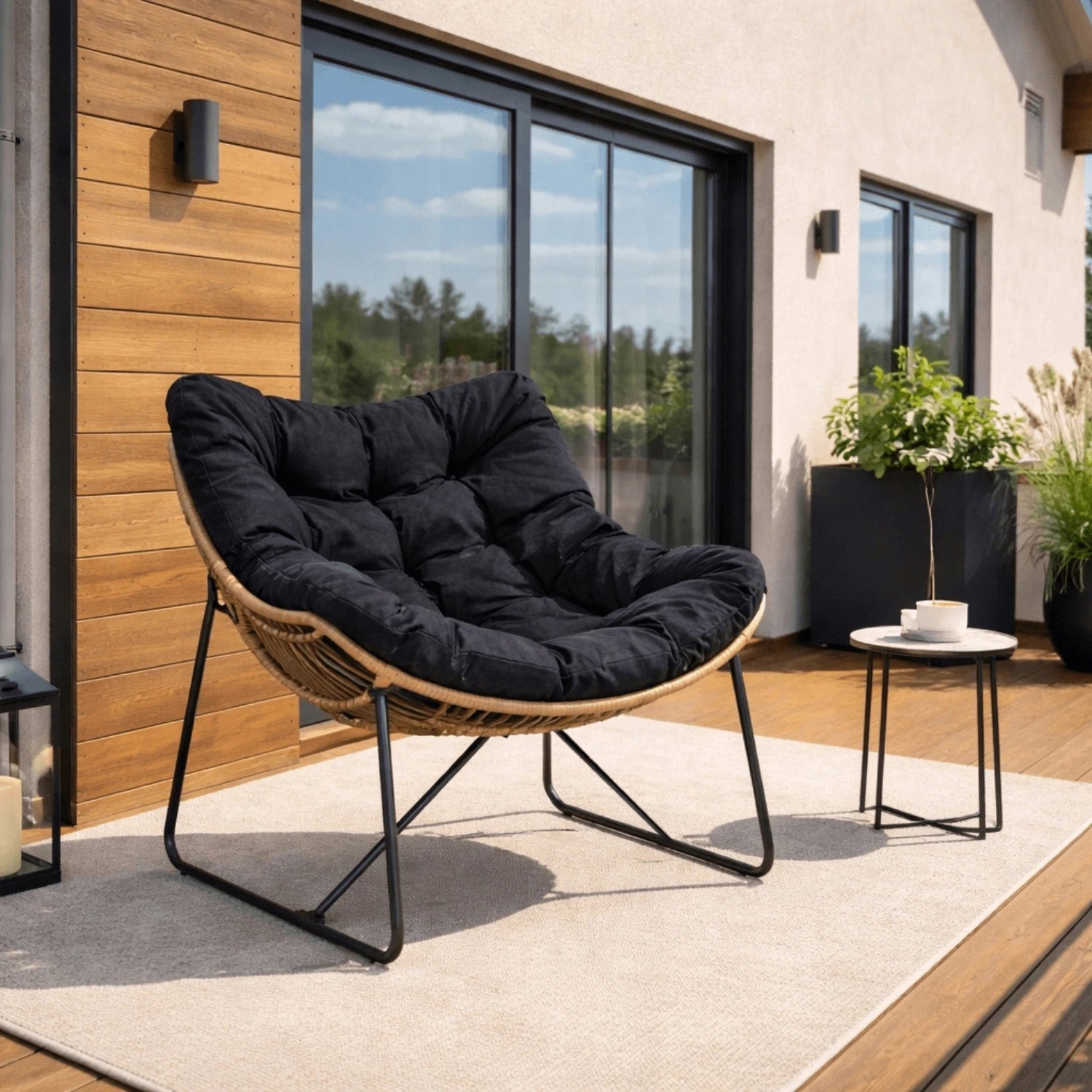 Fauteuil de détente noir FINN REF 3052