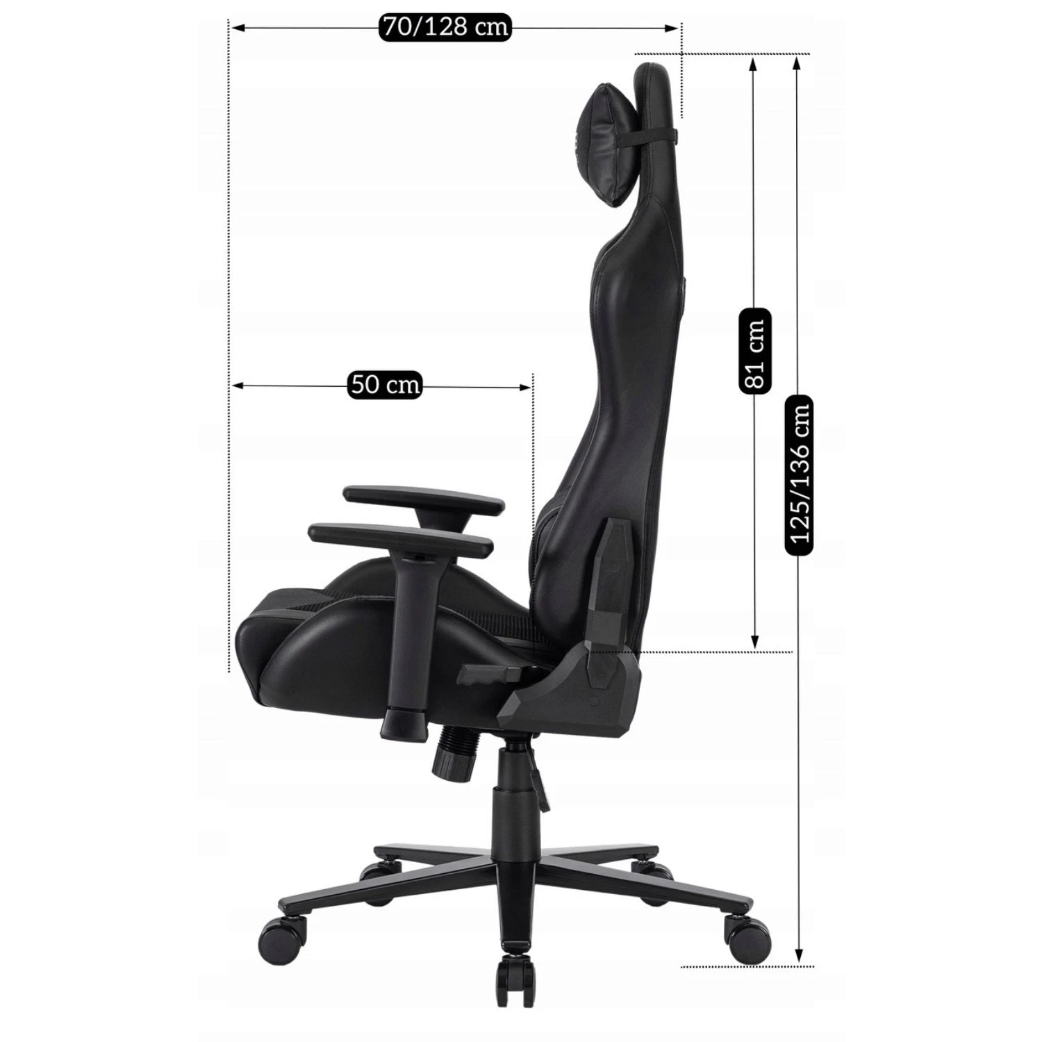 Fauteuil gaming FLASH noir avec dossier inclinable REF 3014