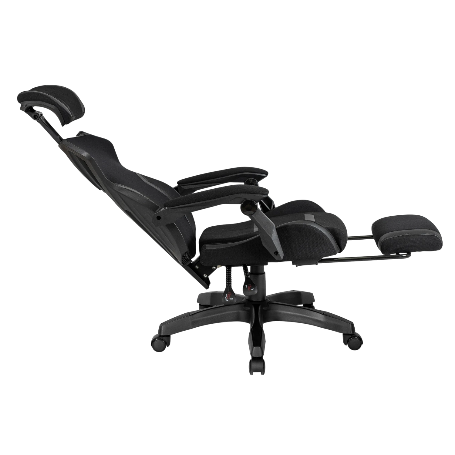 Fauteuil gaming pivotant MAXIMO noir avec repose-pieds REF 3012