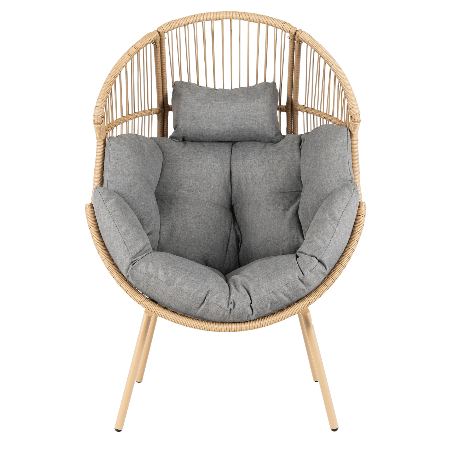 CEZARE Fauteuil de détente gris REF 3036