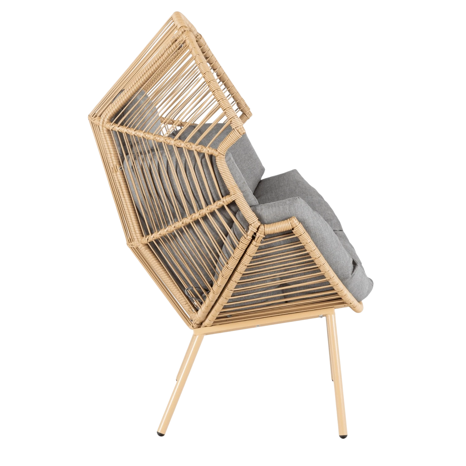 CEZARE Fauteuil de détente gris REF 3036