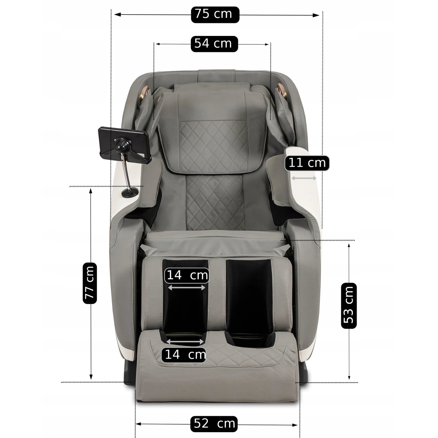 Fauteuil VX MAX simili cuir gris REF 3009
