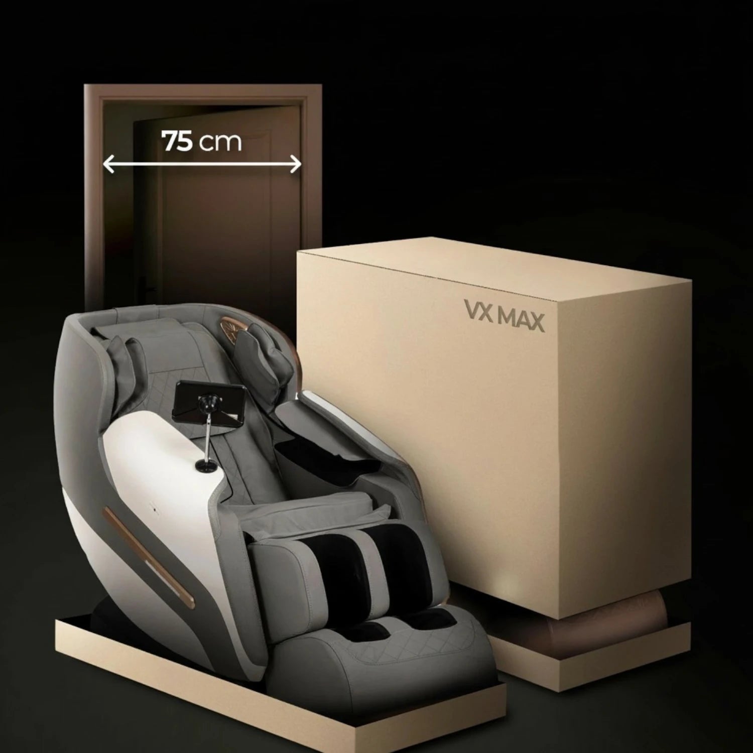 Fauteuil VX MAX simili cuir gris REF 3009