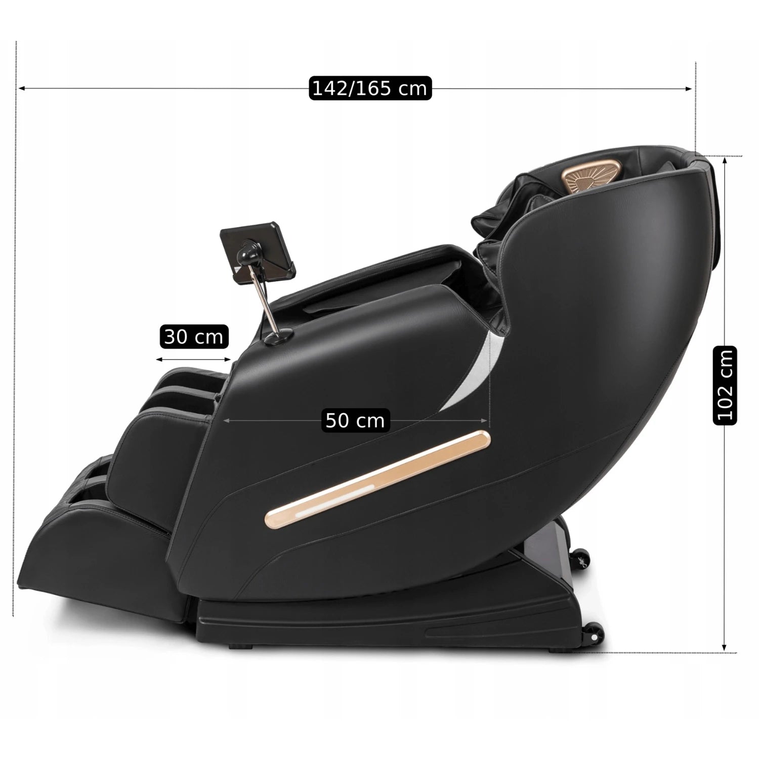 Fauteuil VX MAX simili cuir noir - REF 3010